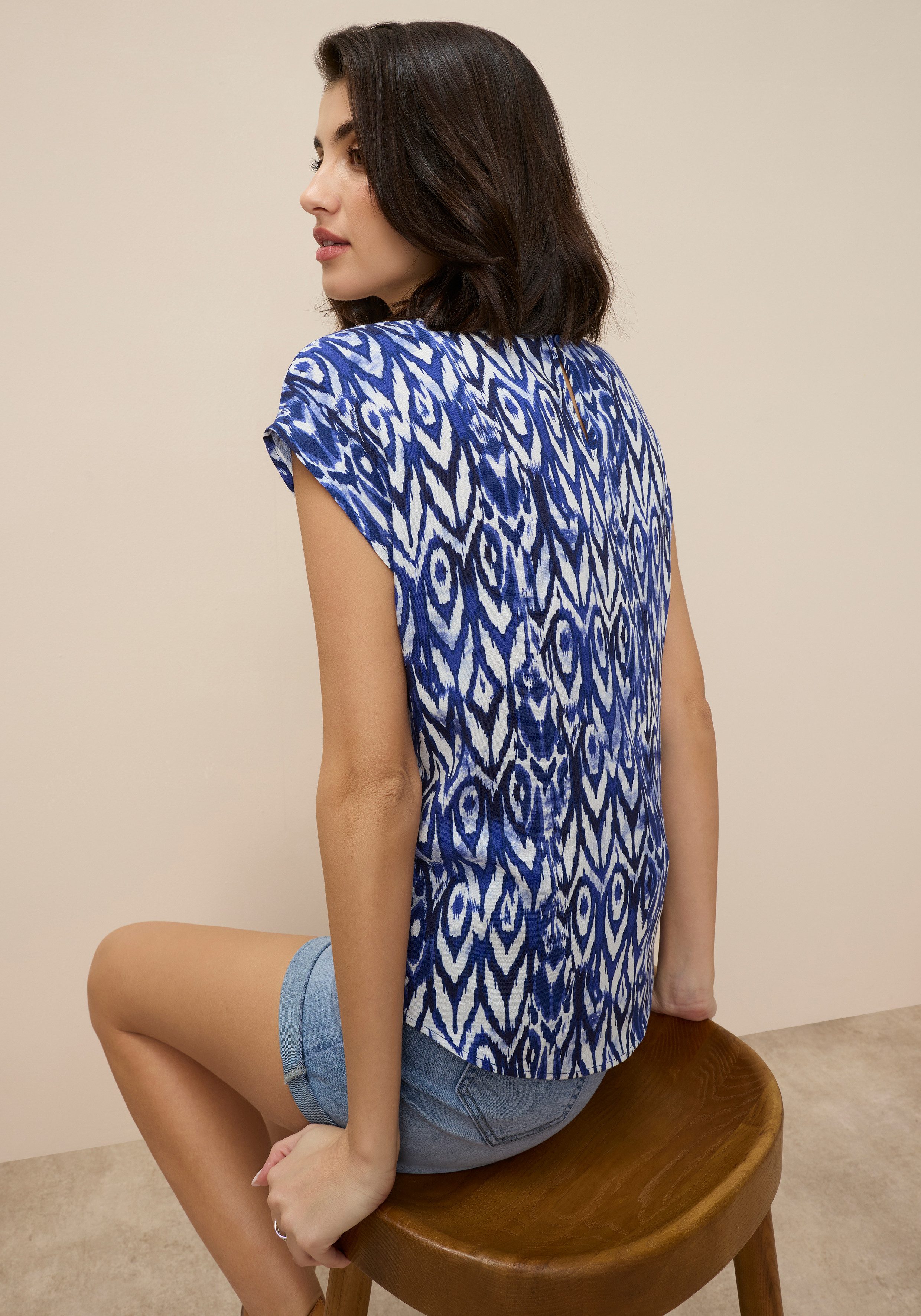 Tamaris Shirtbluse mit stilvollem Muster, ideal für warme Sommertage