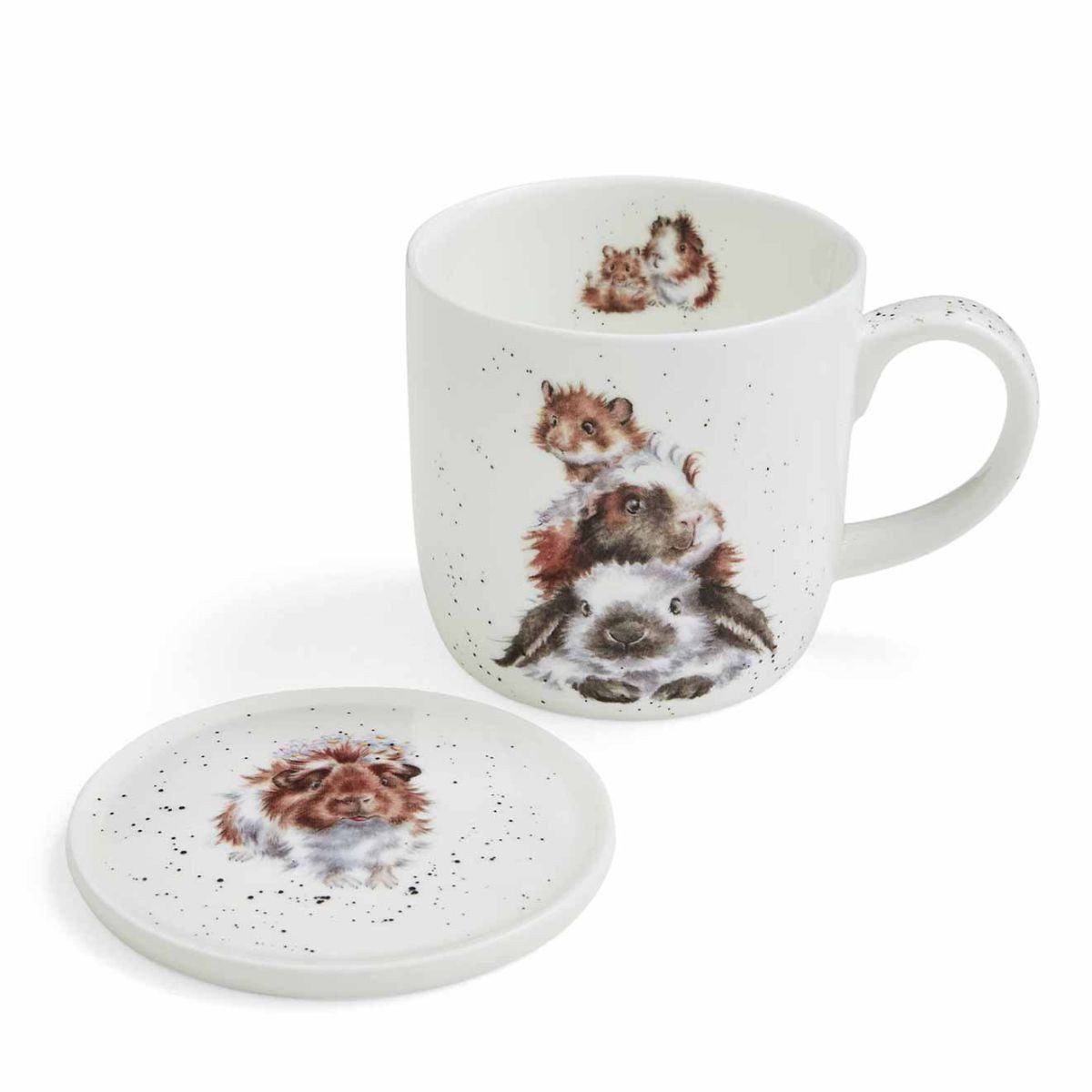 Wrendale Becher Wrendale Designs Porzellan-Set Meerschweinchen-Freunde, Porzellan