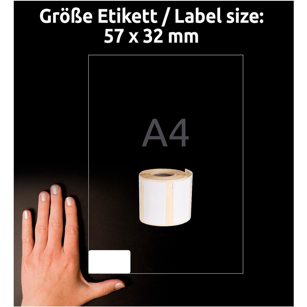 Avery Zweckform Thermorolle A1933084, entspricht DYMO® 1933084, 400 Rollenetiketten 32/57 mm