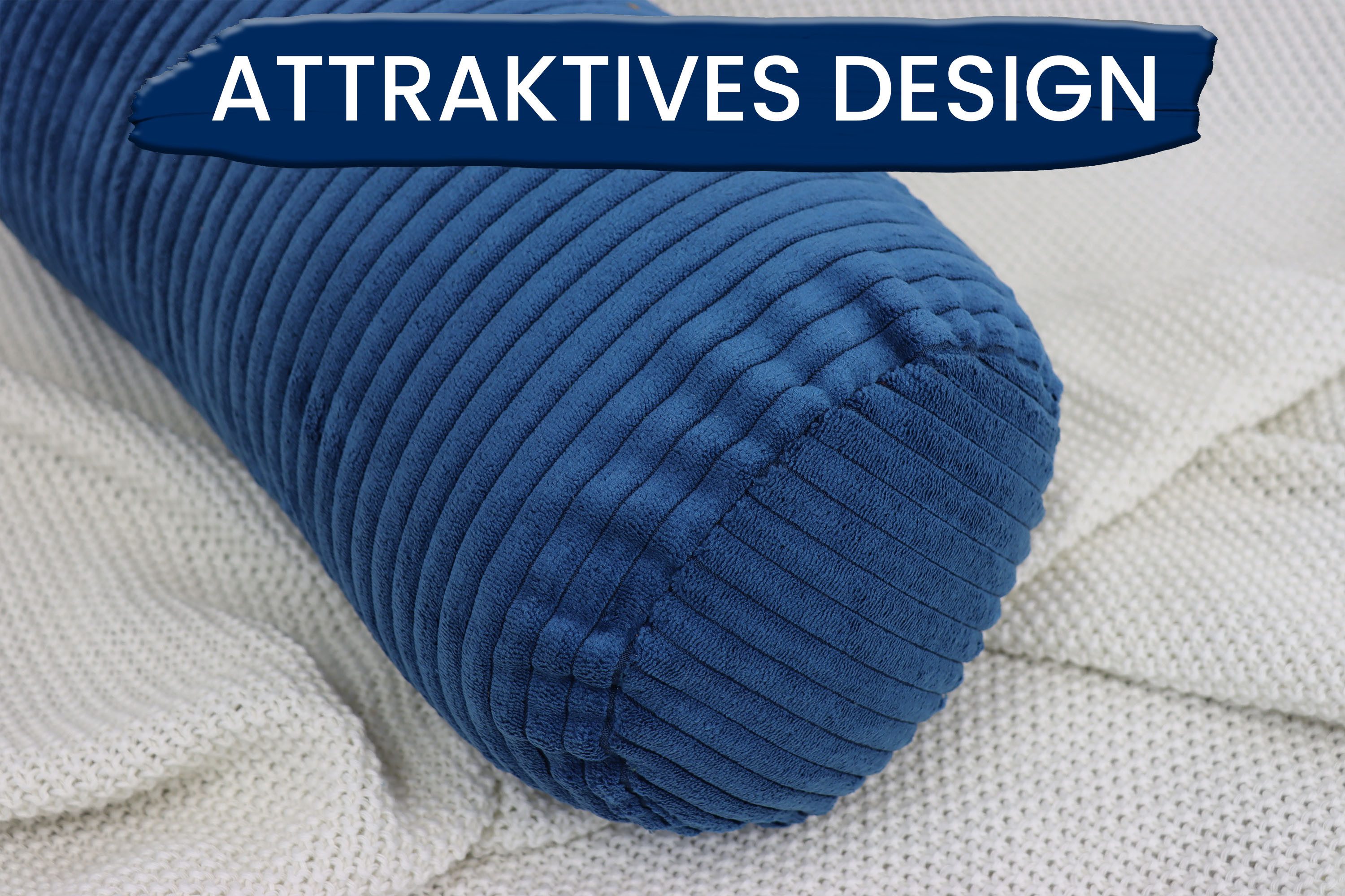 Amilian Nackenrolle mit Bezug 15 x 40 cm - Kissenrolle - mit Nackenrollenbe günstig online kaufen