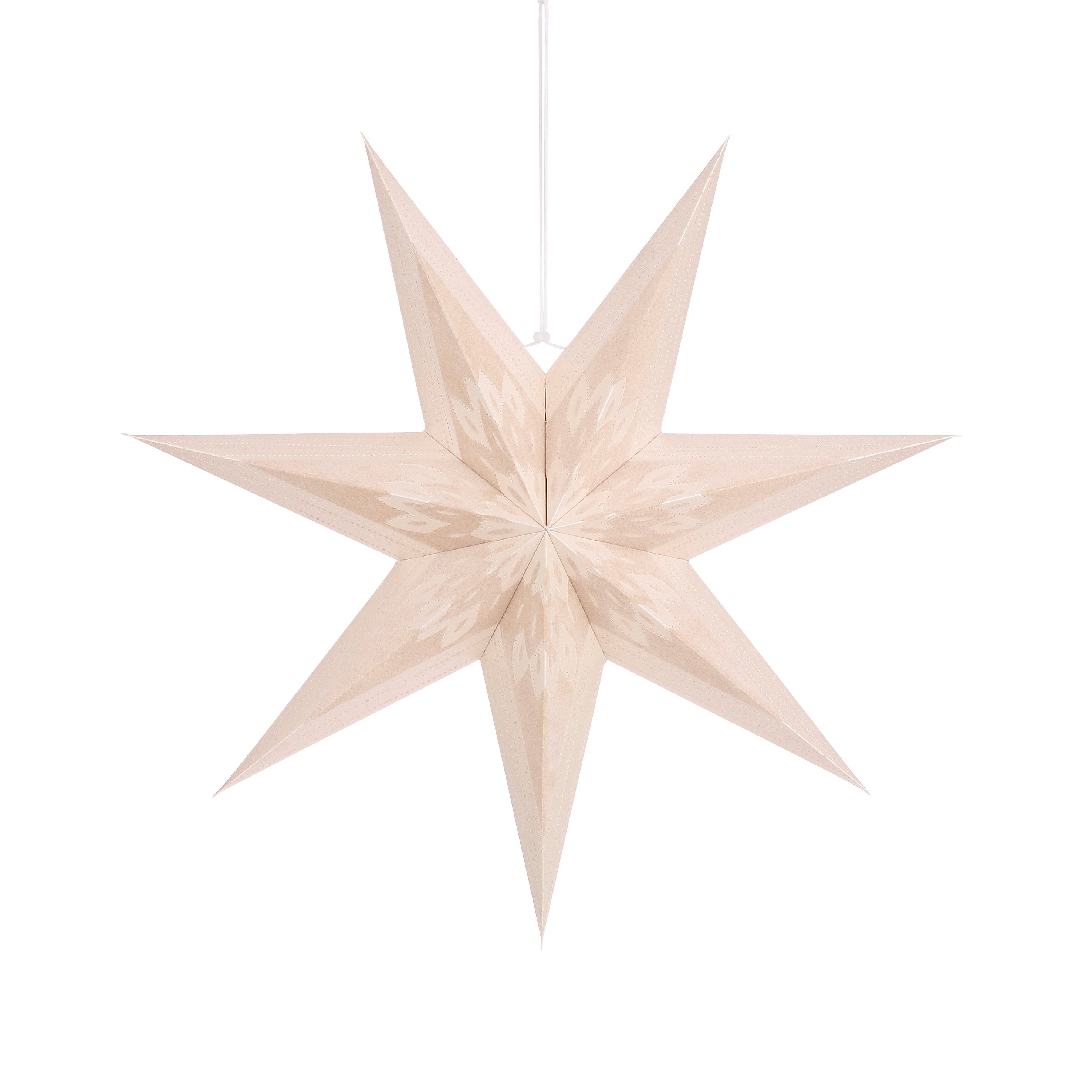 House of Seasons Weihnachtsbaumkugel House of Seasons Stern haengend beige - h18xd60cm