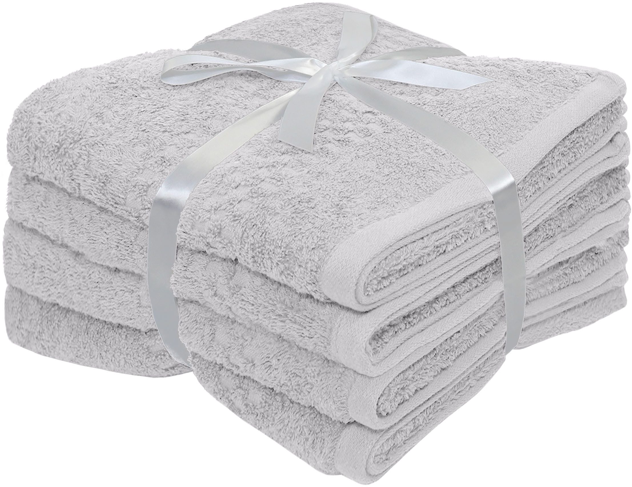 OTTO home Handtuch Regona, Handtücher 50x100cm, flauschig und weich, 500gr/m², Frottier (Set, 4-St), Premium Handtücher mit Bordüre, Set, 100% Baumwolle, 5 Jahre Garantie