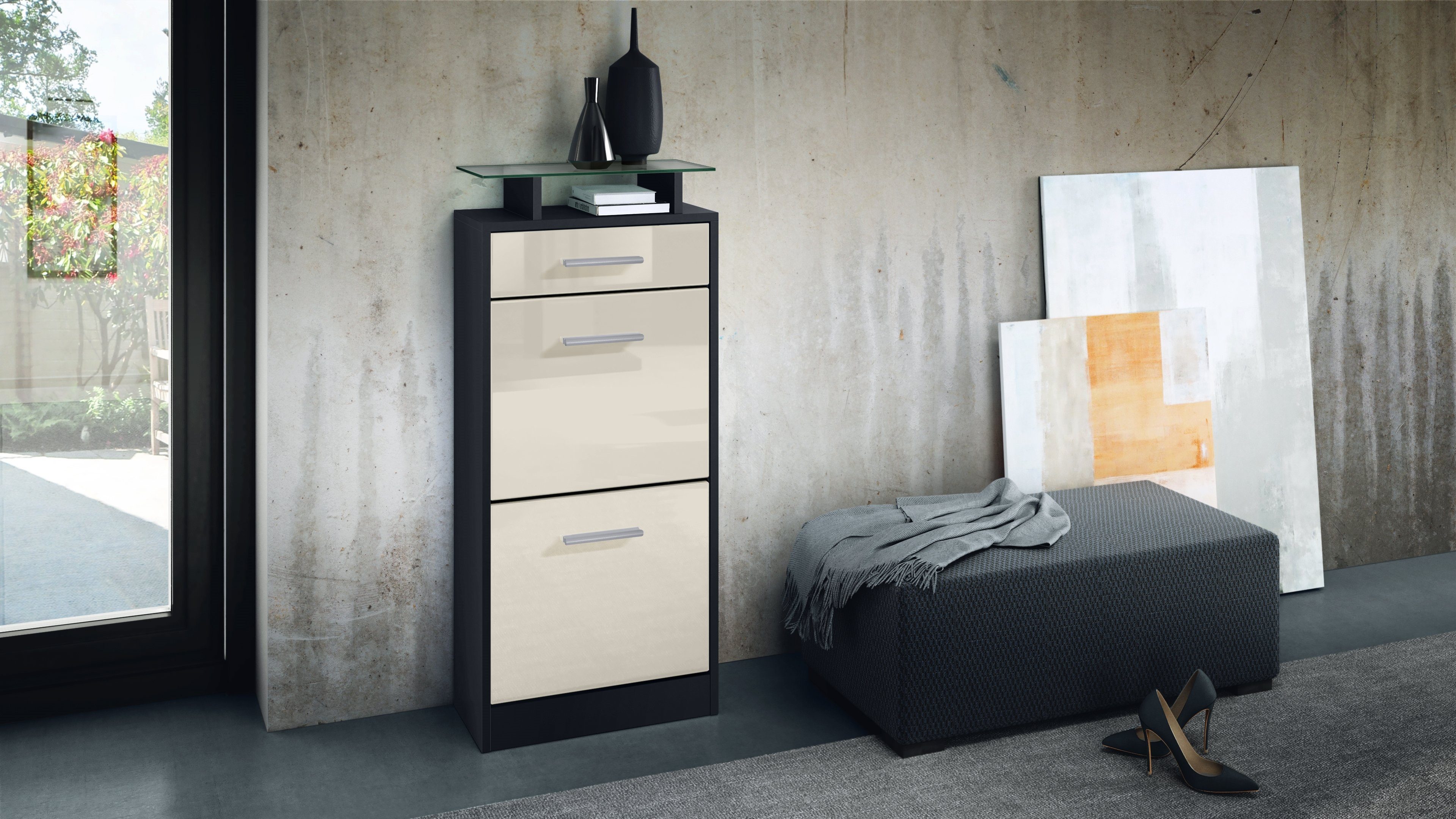 Vladon Schuhschrank Loret V2 (Schuhkipper für günstig online kaufen
