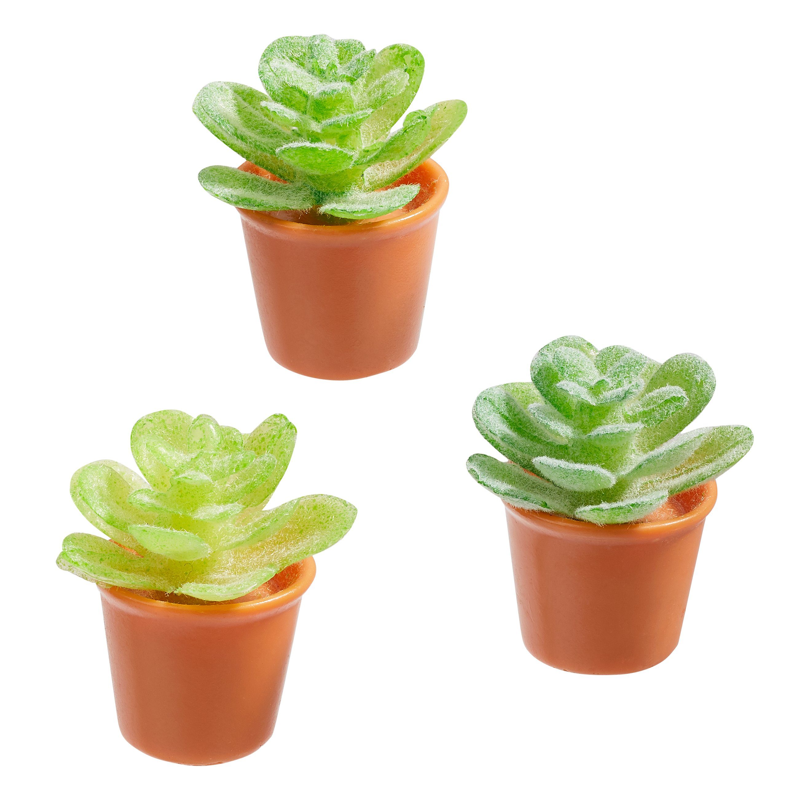 HobbyFun Dekofigur Blumentopf (3 St), 3er-Set