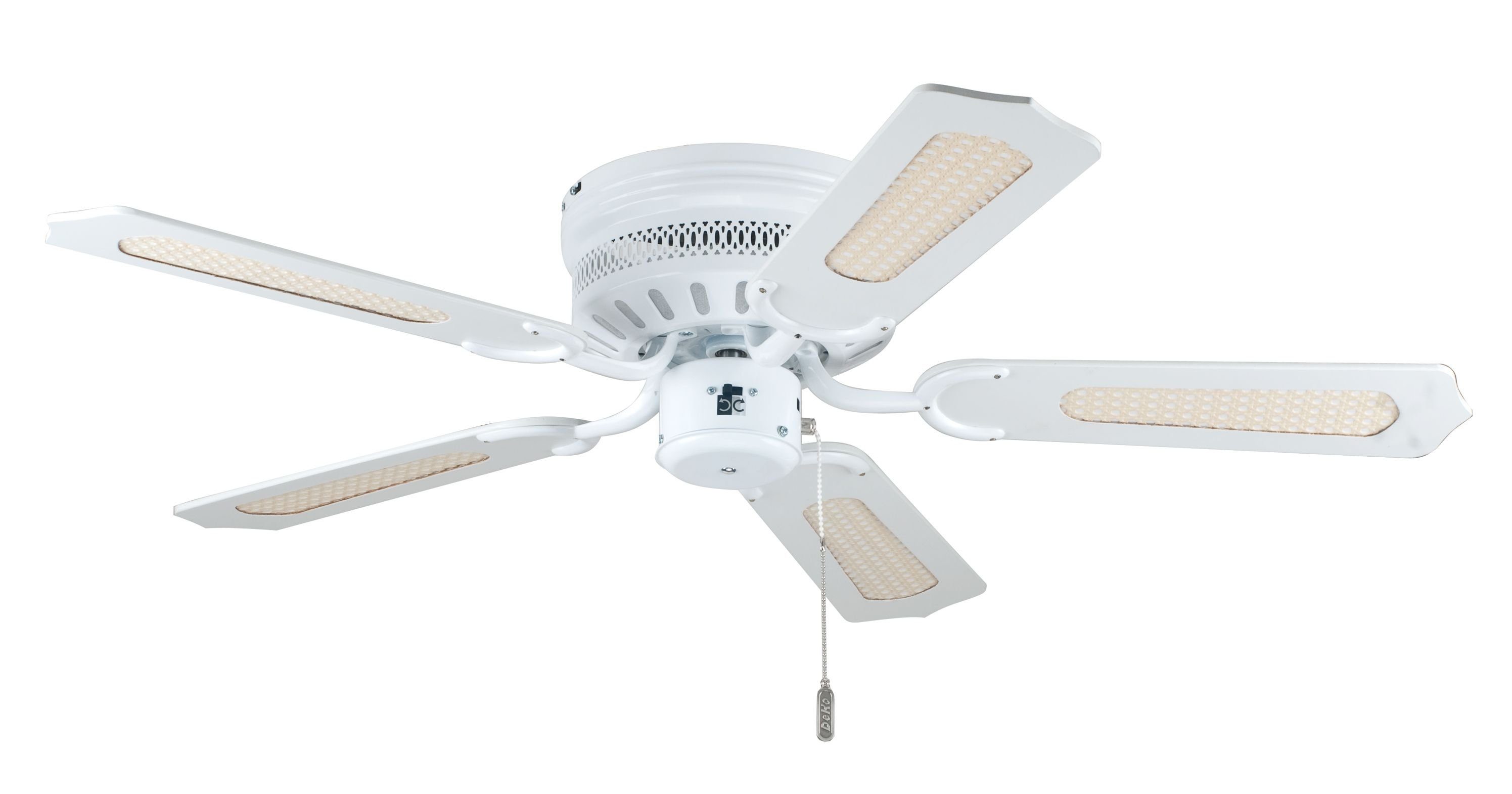 Liane, Deko-Elektro White Zugschnur Deckenventilator Mit