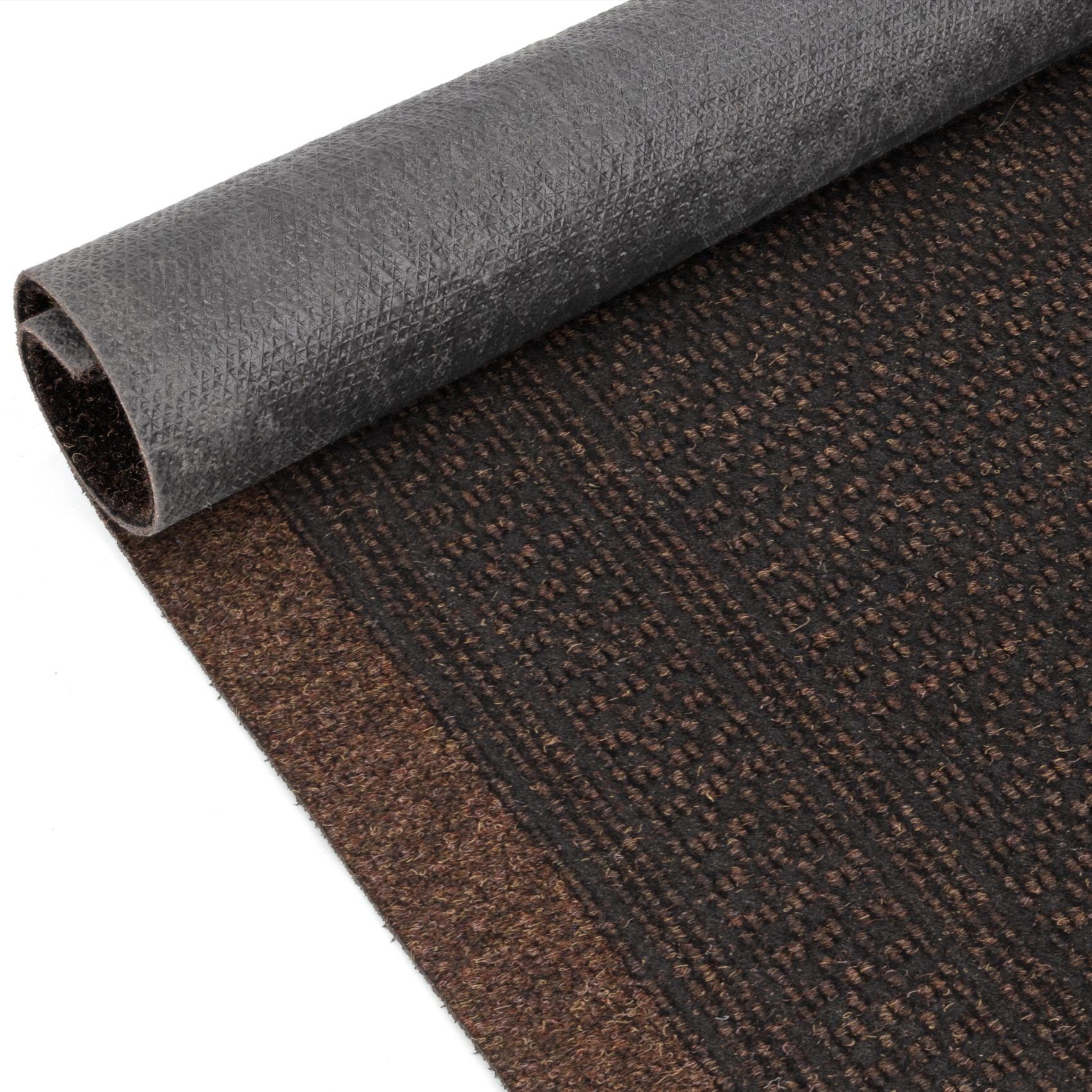 Läufer Flurläufer Fußmatte Textil Vorleger Läufer AZTEK Genarbt Robust Wasse, ANRO, Rechteckig, Höhe: 6 mm, Textil Braun