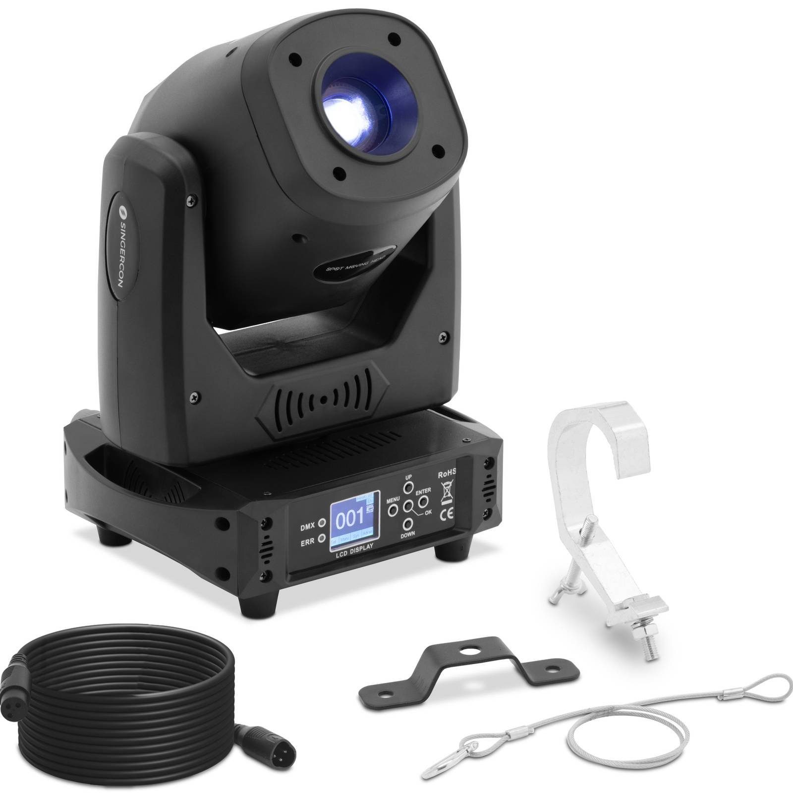 Singercon Discolicht Moving Head Spot LED Bühnenlicht-Spot 13 + 1 Farben 90-W-LED RGBW, LED