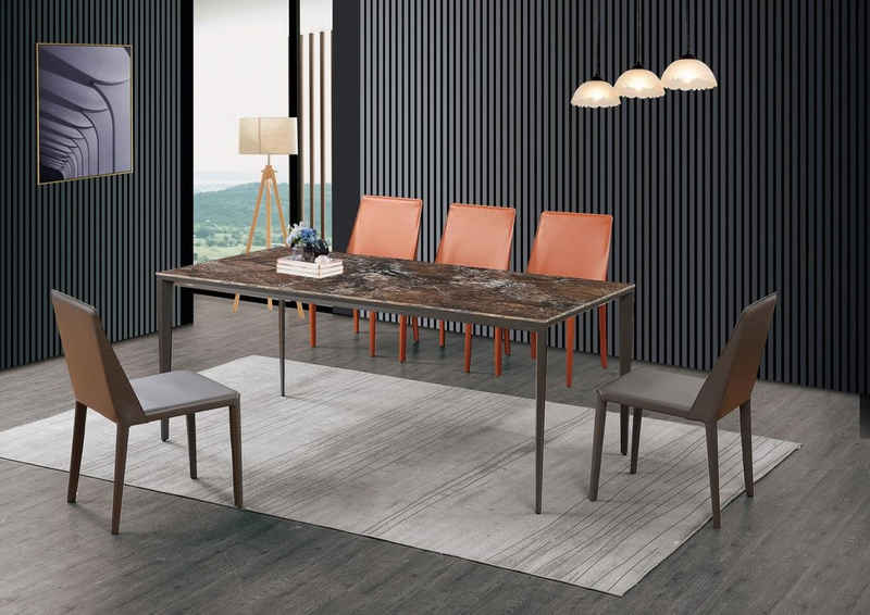JVmoebel Esstisch, Luxus Esstisch - Tisch Esszimmer Möbel Metall Marmor Optik