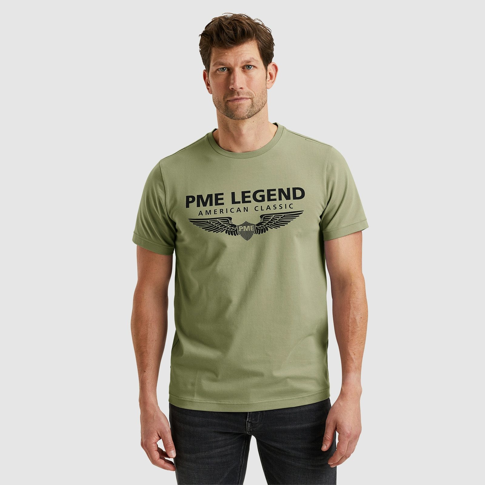 PME LEGEND Rundhalsshirt mit Logoprint günstig online kaufen