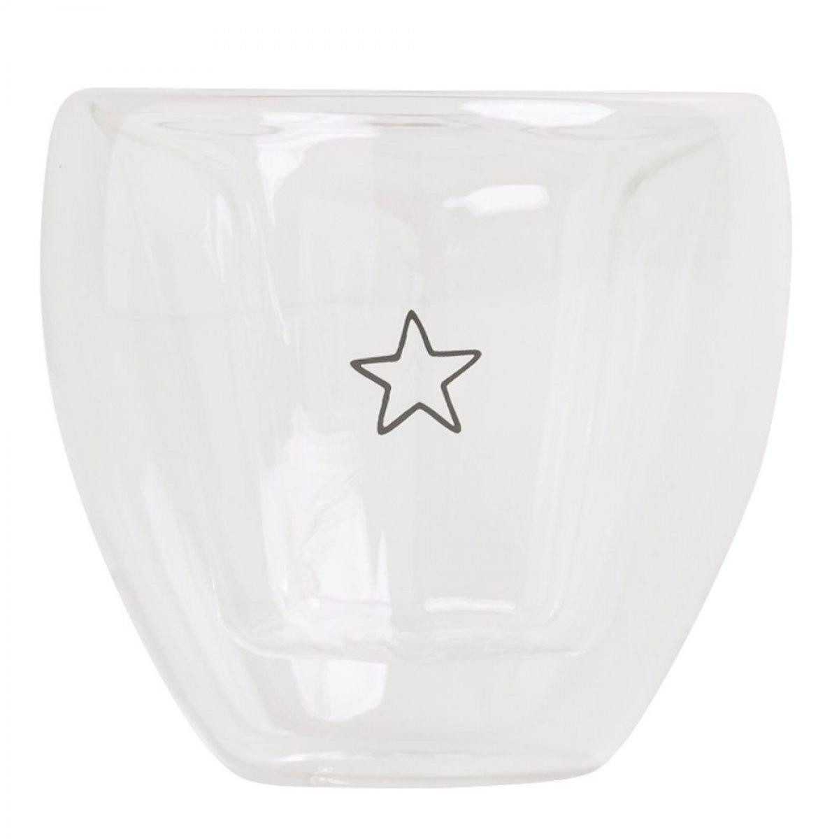 Eulenschnitt Tasse Doppelwandiges Sternglas Stern (200ml)