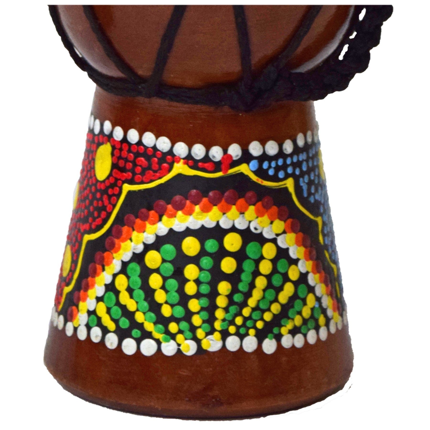 SIMANDRA Trommel Djembe Trommel 15 cm Bongo Afrika - bemalt Dot Painting