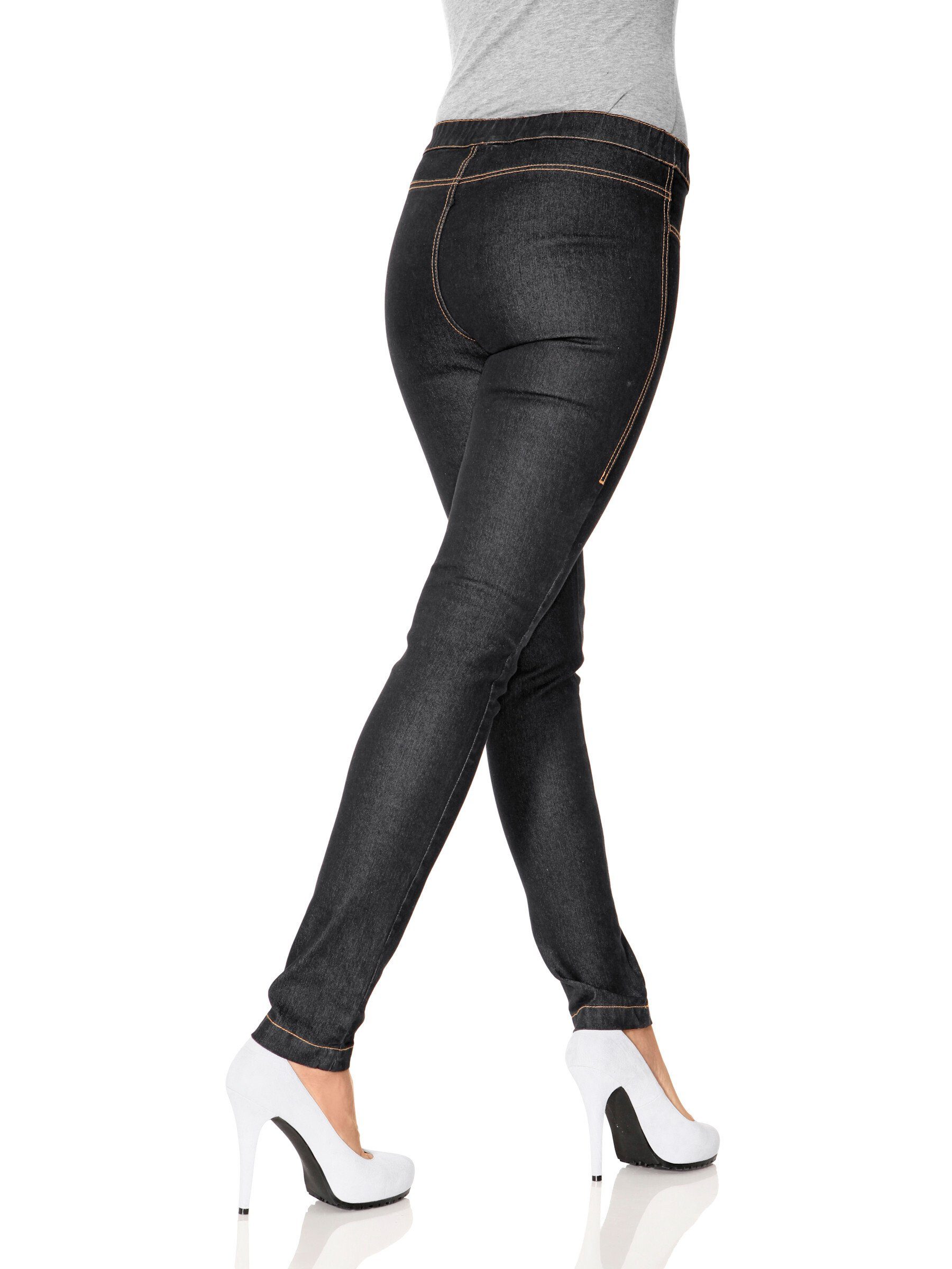 Innenbeinlänge cm Jerseyhose 71 denim ca. heine black