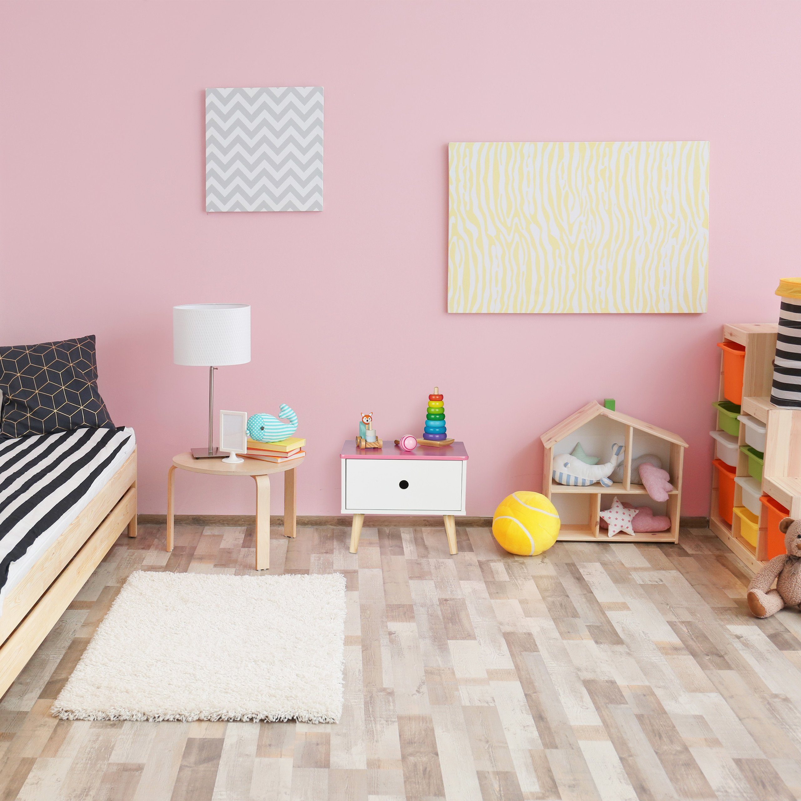 relaxdays Nachttisch für Kinder mit Schublade günstig online kaufen