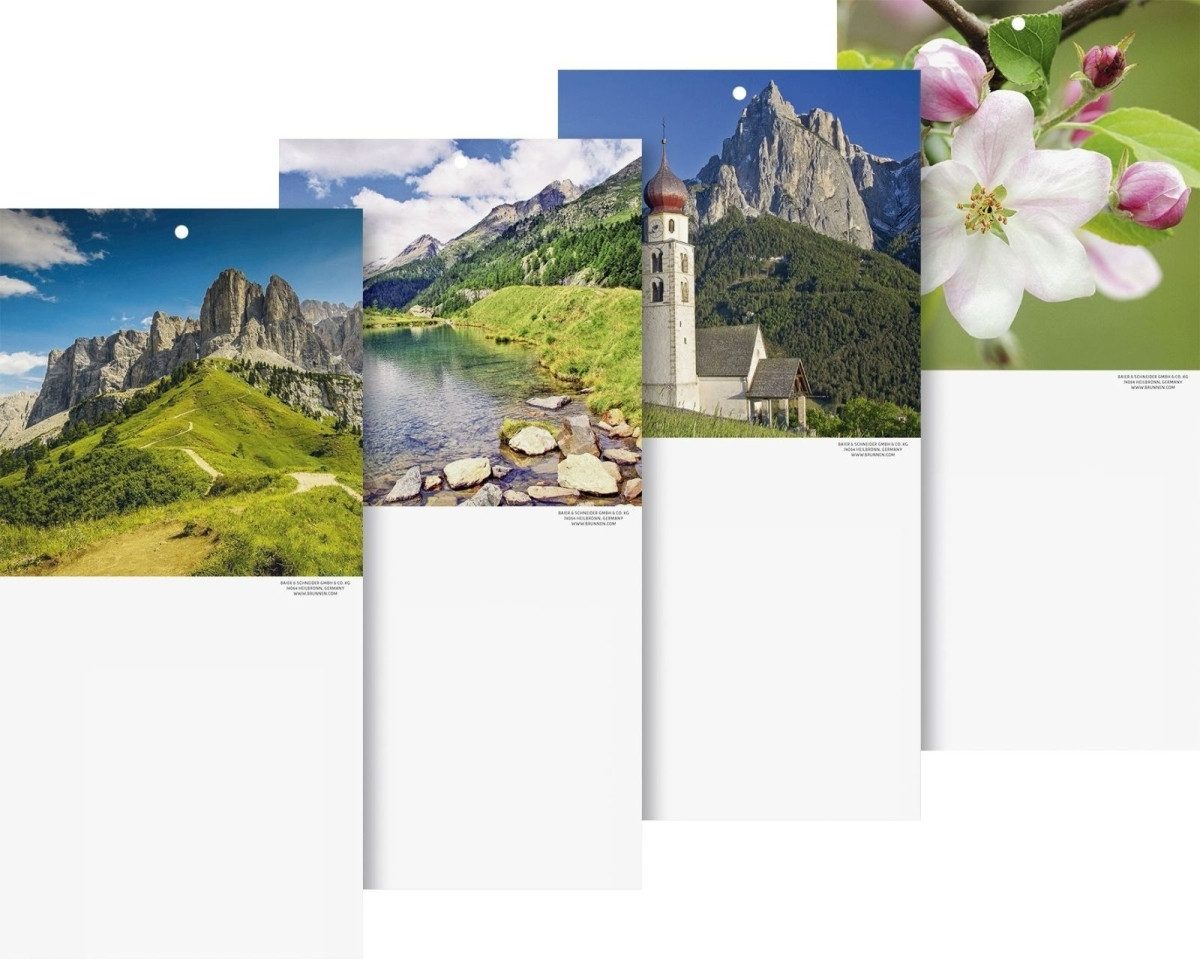 BRUNNEN Abreißkalender Kalenderrückwand 16,5x26,5 cm Landschaftsmotive sortiert