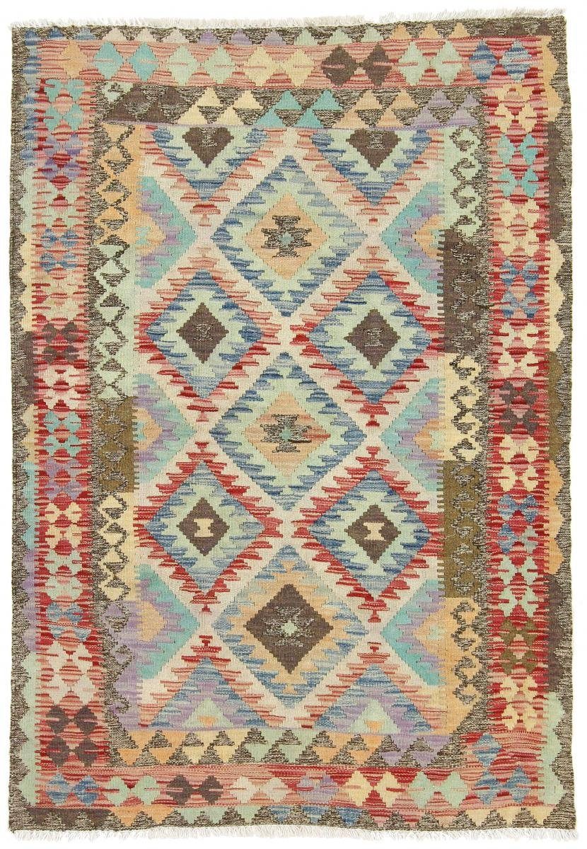 Orientteppich Kelim Afghan 104x146 Handgewebter Orientteppich, Nain Trading, rechteckig, Höhe: 3 mm