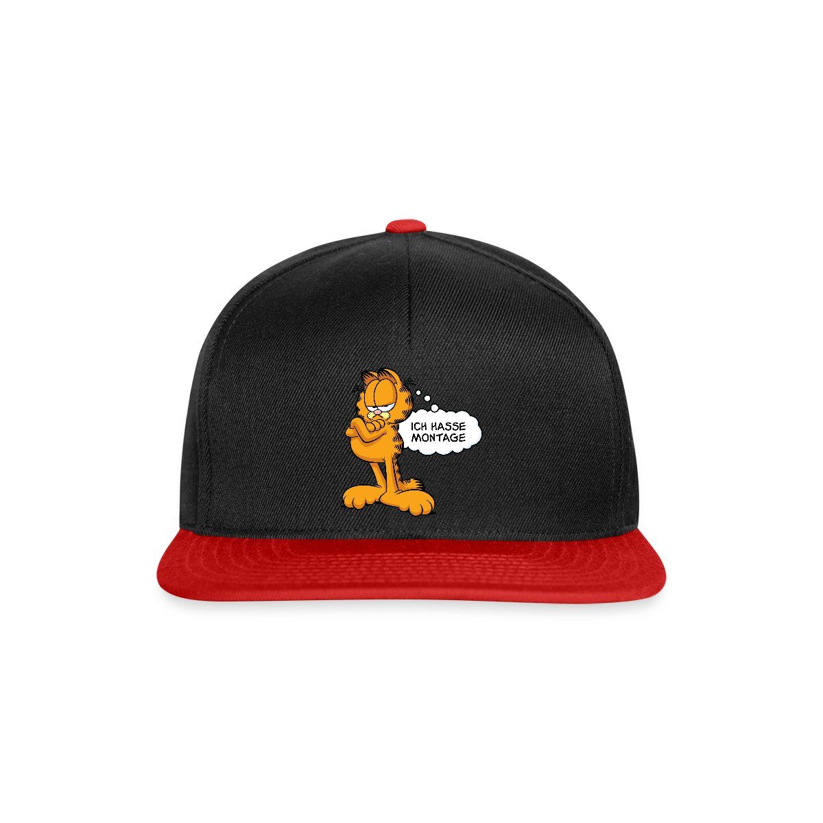 Snapback Cap Garfield Ich Hasse Montage Lustiger Spruch Snapback Cap