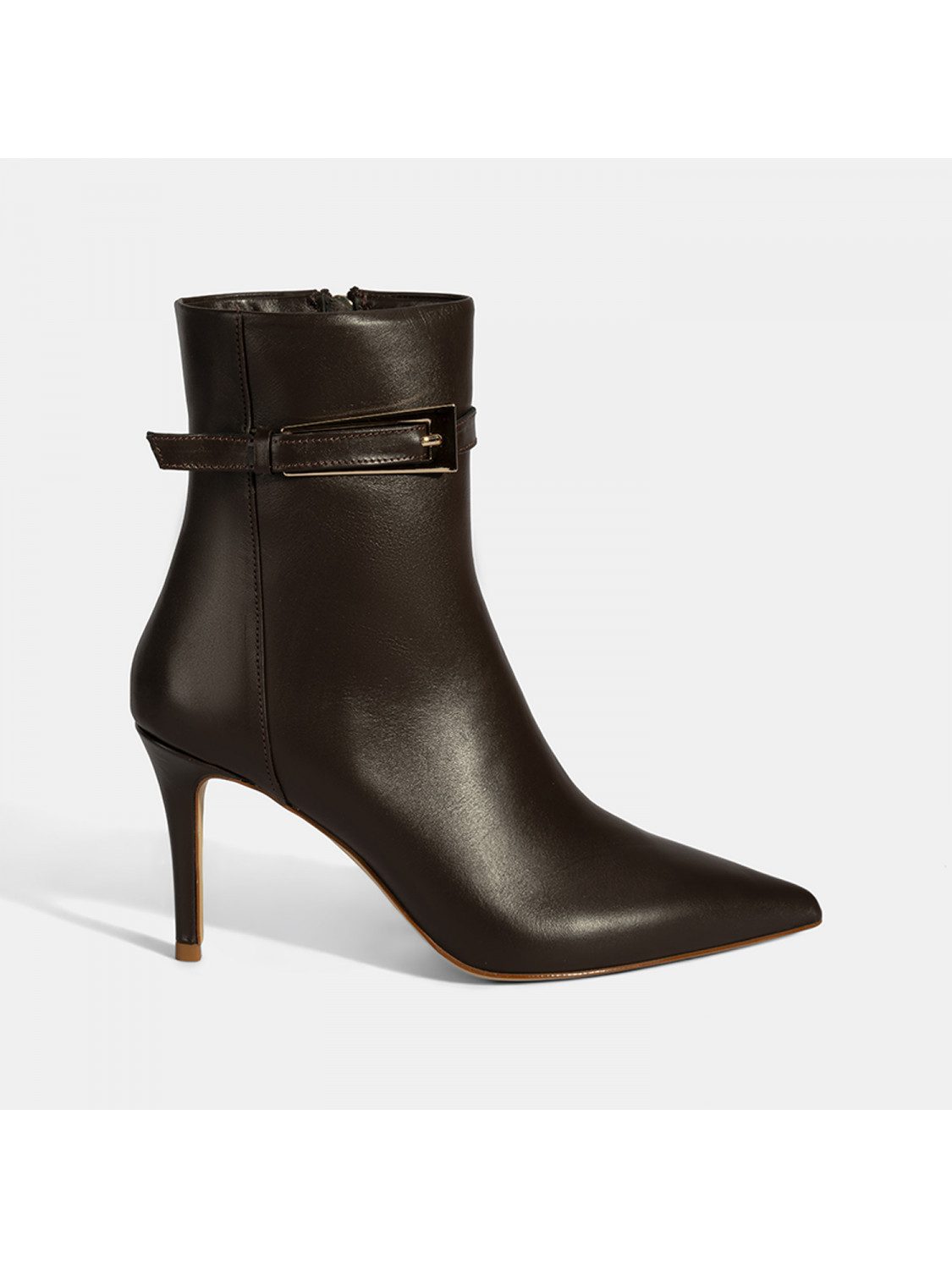 Desa Damen-Stiletto-Stiefeletten – Obermaterial aus Leder, 9 cm Absatz, Re günstig online kaufen