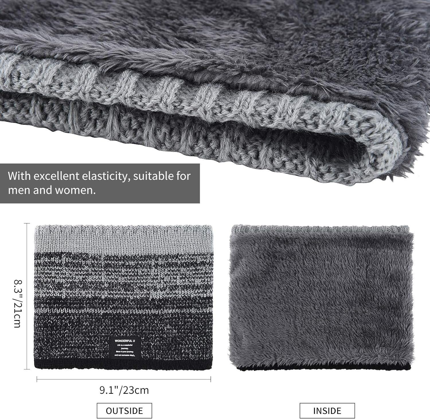 Modischer A0501, Unisex Herz Alster Halswärmer Schwarz Halswärmer Alster Halstuch winddichte Herz fleece thermo Winter Schlauchschal Nackenwärmer