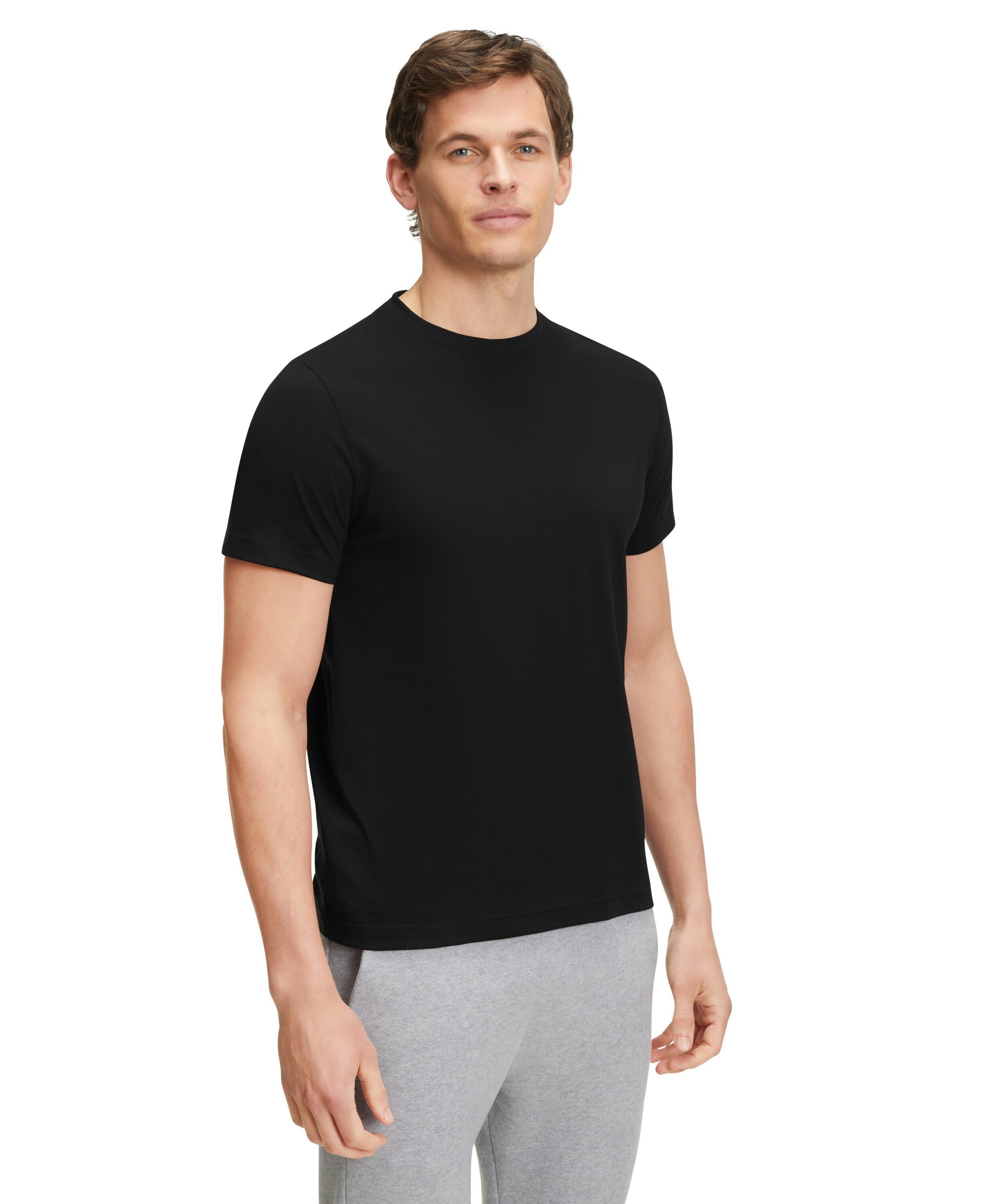 FALKE T-Shirt (1-tlg) aus hochwertiger Pima-Baumwolle black (3000)