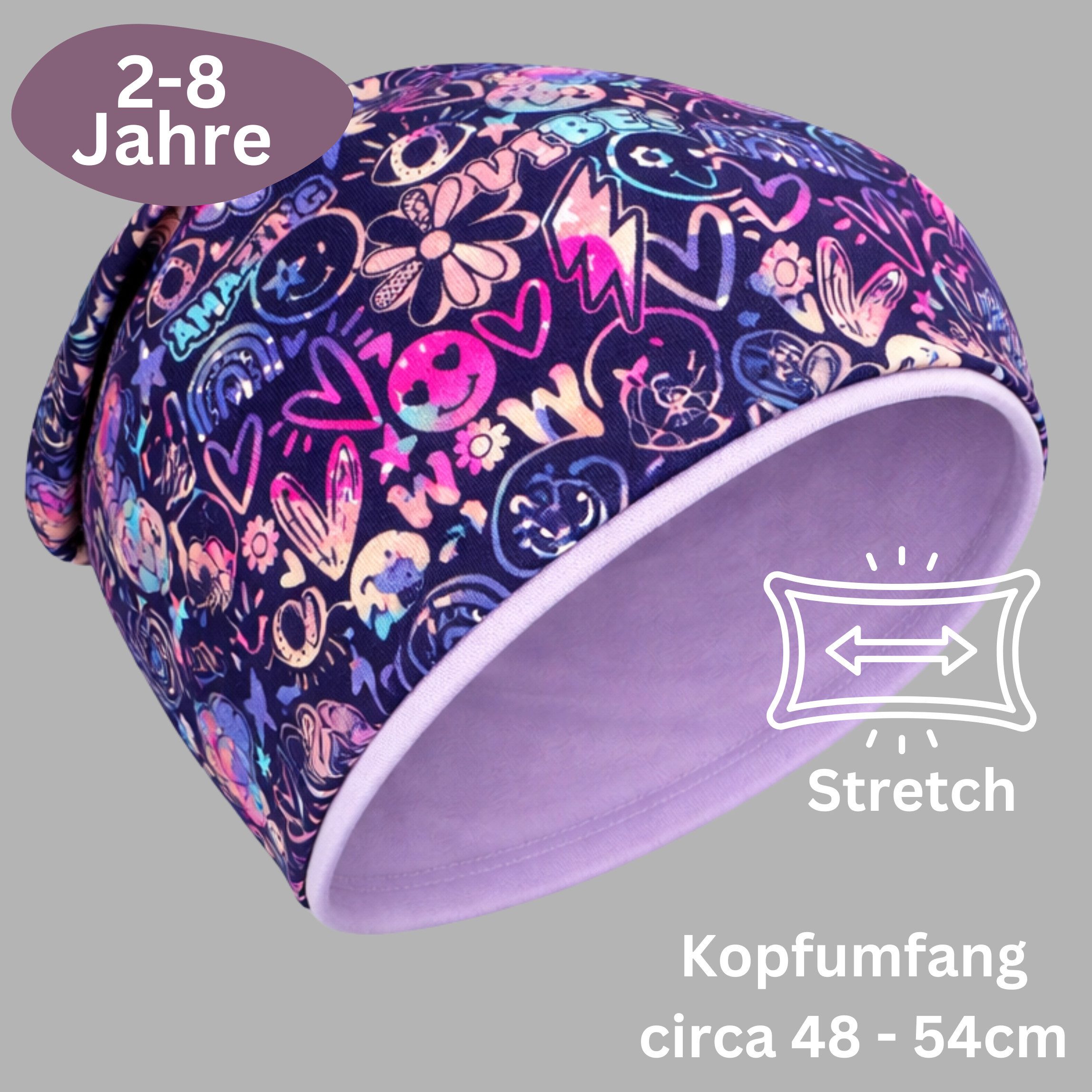 HECKBO Beanie HECKBO Kinder Mädchen Jungen Beanie Mütze & Loop-Schal Set – Bild 3 von 5