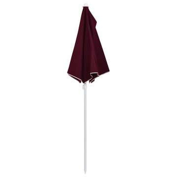 vidaXL Balkonsichtschutz Halb-Sonnenschirm mit Mast 180x90 cm Bordeauxrot
