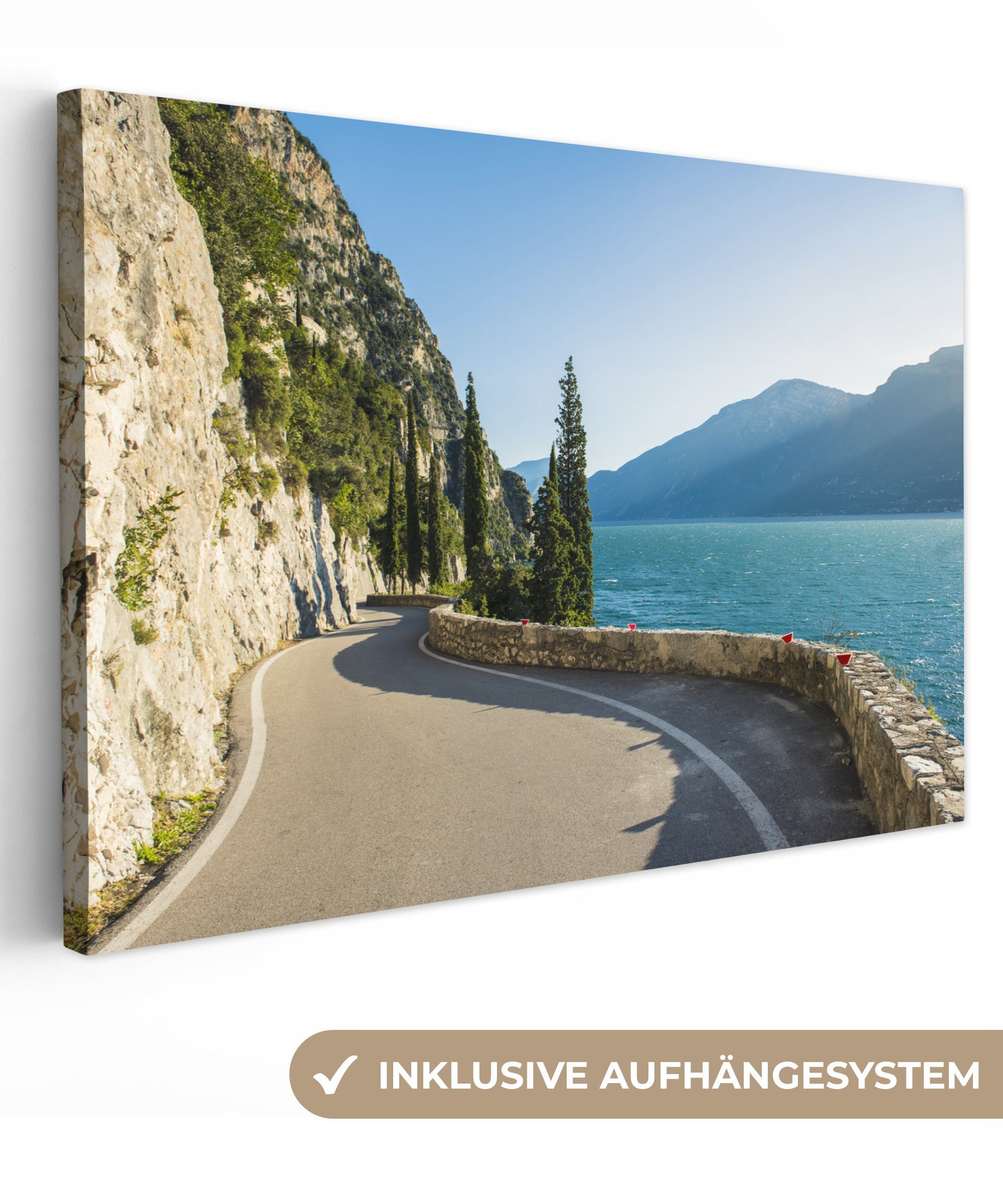 OneMillionCanvasses® Leinwandbild Gardasee - Weg - Berg, Fotodruck (1 St), günstig online kaufen