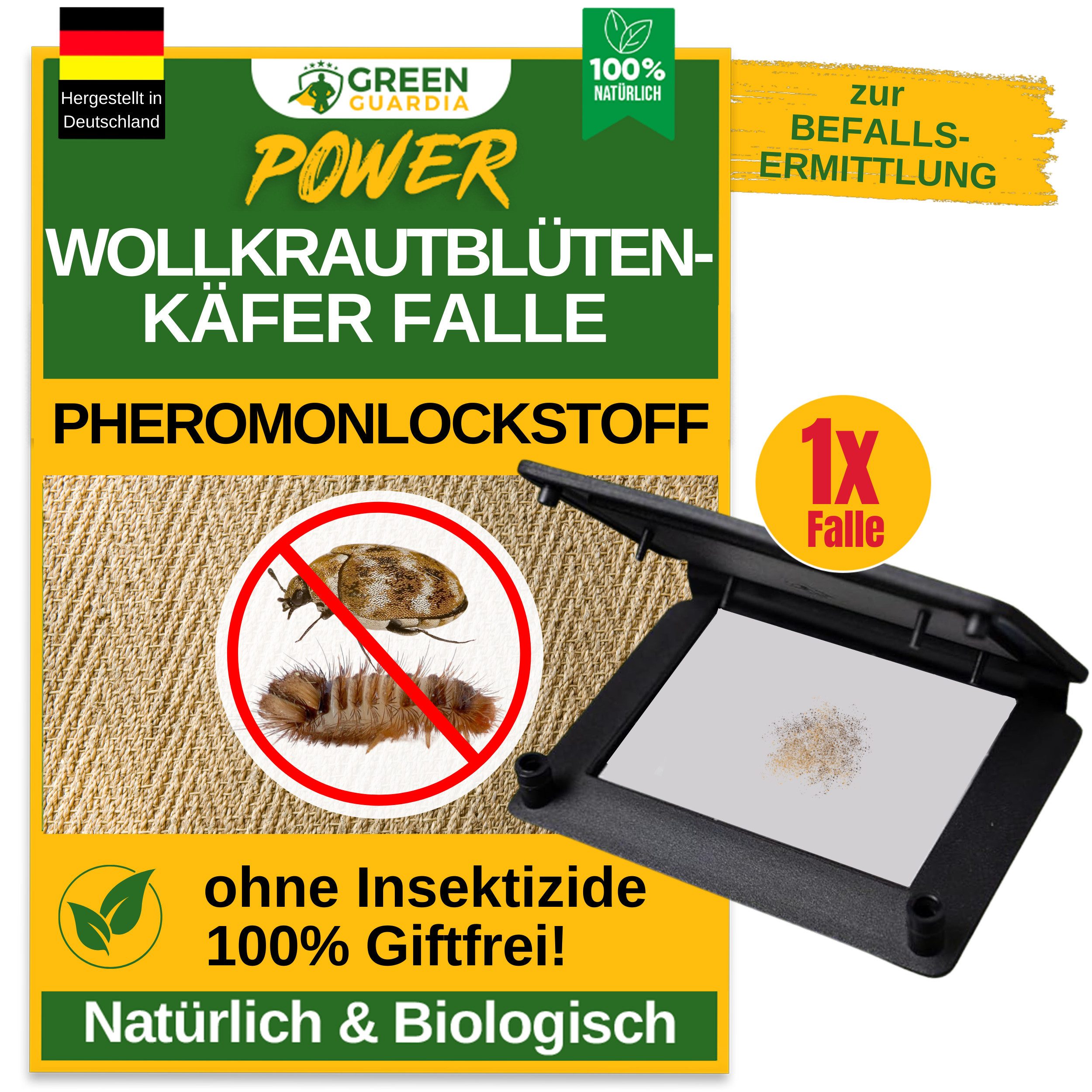 Insektenfalle Wollkrautblütenkäfer Falle mit Pheromon-Lockstoff - insektizidfrei