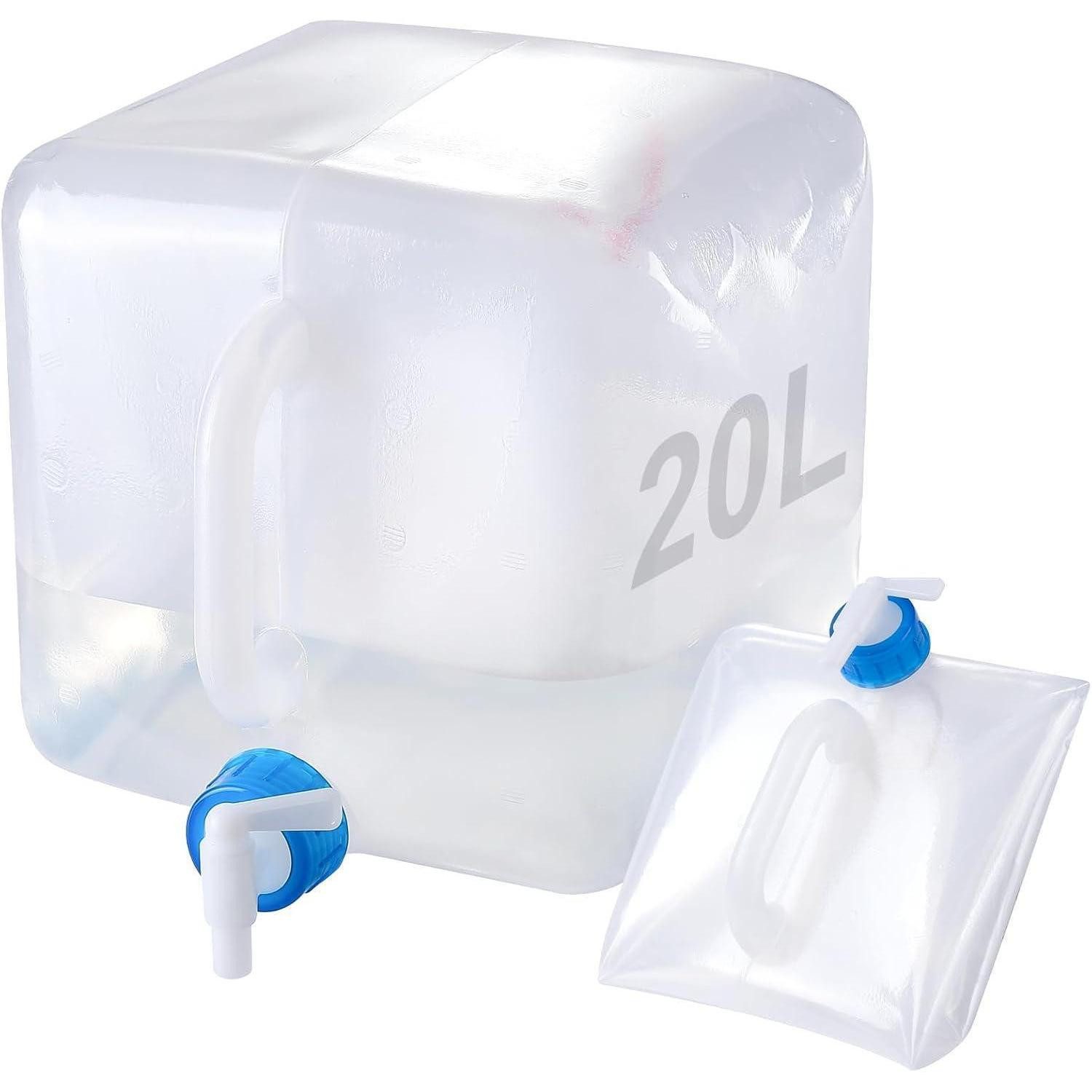 Jarkyfine Kanister Faltbarer Wasserkanister 20L mit auslaufsicherem Hahn, Camping