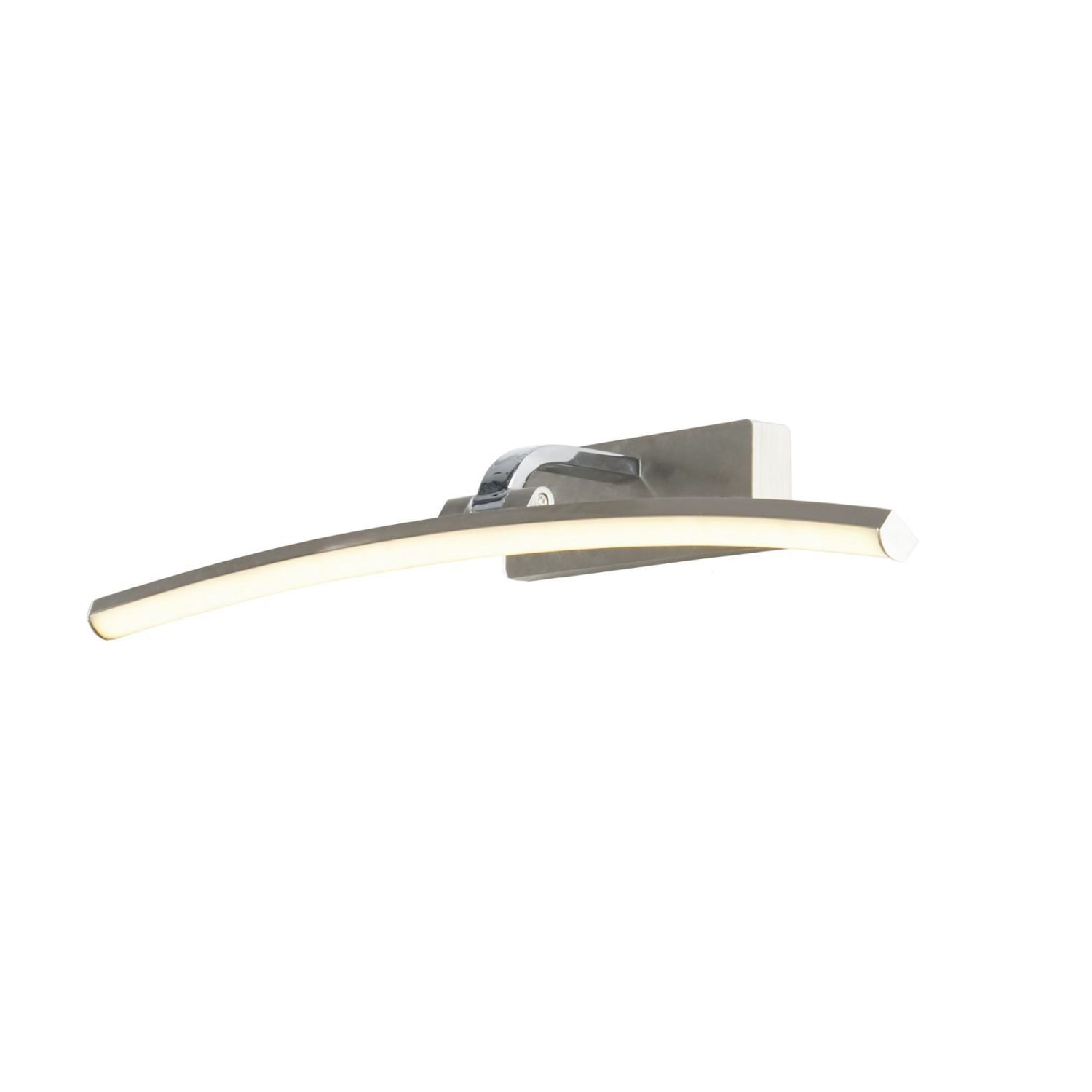 Licht-Erlebnisse Bilderleuchte ROGERS, LED, Warmweiß, LED Wandlampe mit Schalter in Silber Wohnzimmer 3000 K 511 lm Metall
