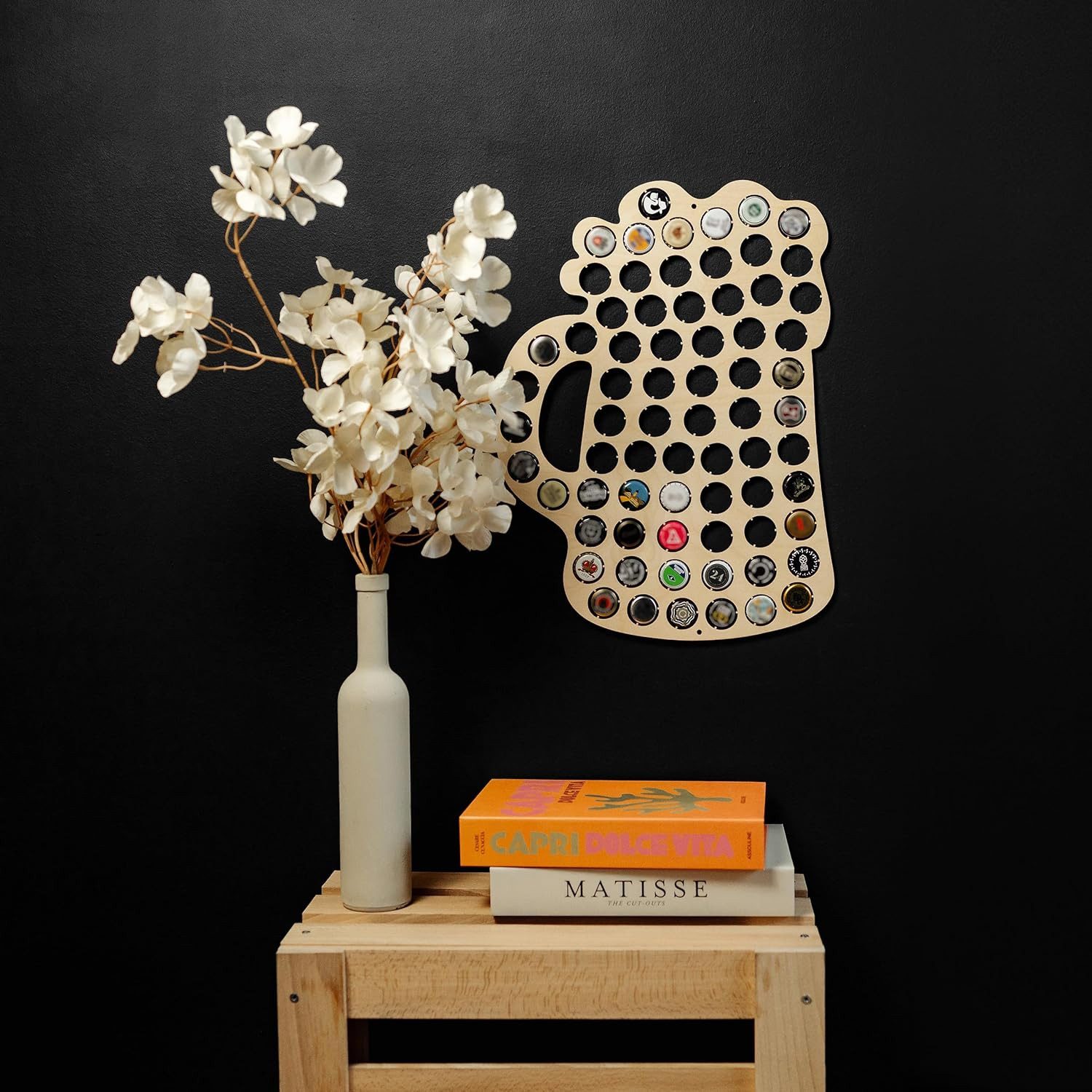 Creative Deco Hängedekoration Kronkorken Sammler aus Sperrholz Handgefertig günstig online kaufen