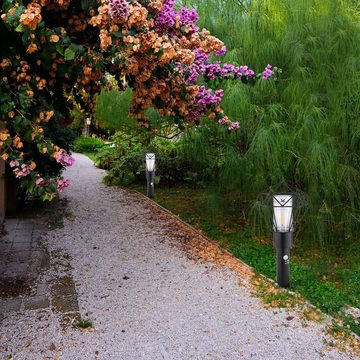 Globo Gartenleuchte Außenleuchte Bewegungsmelder Außenbeleuchtung Garten Sockelleuchte