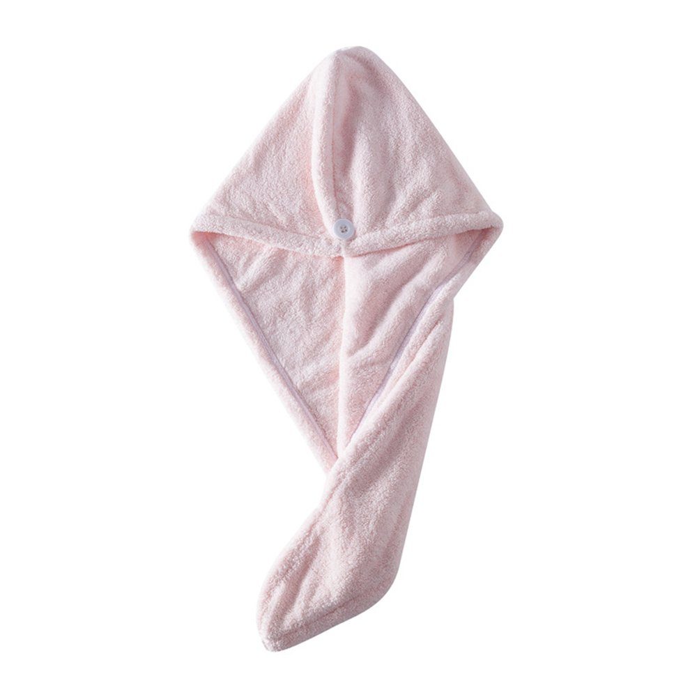 Wrap, Trocknendes Turban Haarturban Mikrofaser Rosa Handtuch, mit Handtücher Haartuch Schnelltrocknend Knopf, BTTO (1-St),