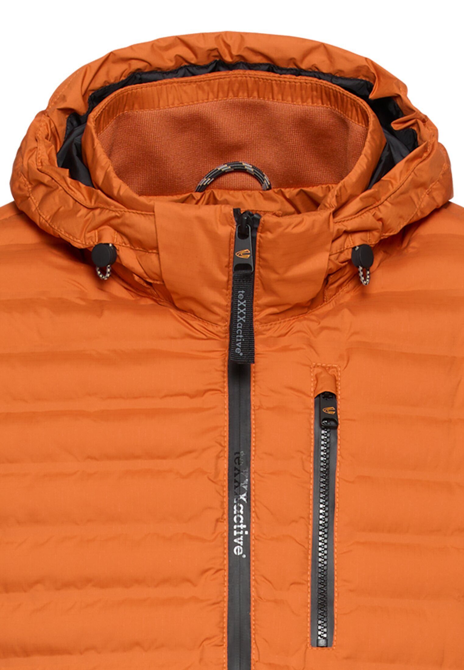 camel active Funktionsjacke mit abnehmbarer Kapuze Langarm Markenlabel