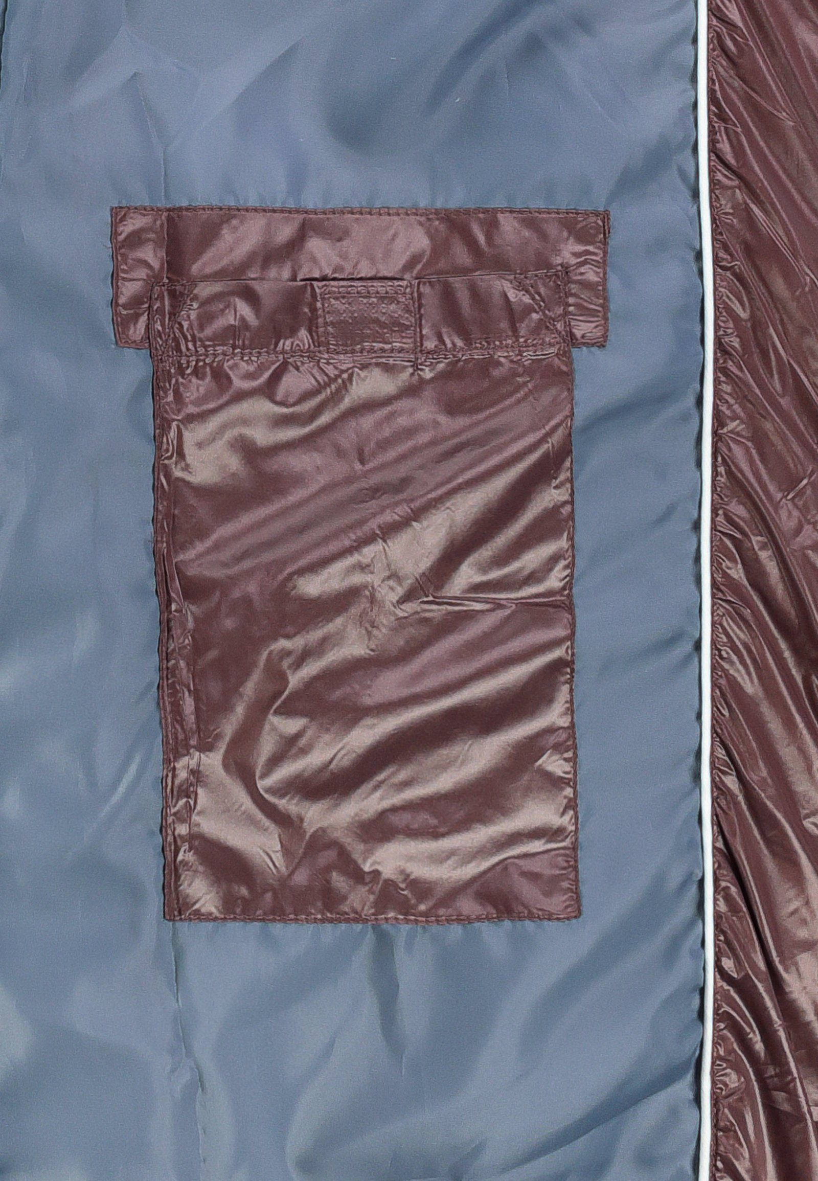 Fresh Made Steppweste Lange Stepp weste Kapuze Übergangs Herbst Frühlings Weste Windbreaker
