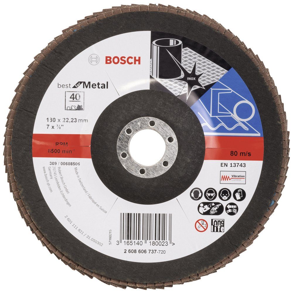 Bosch Schleifscheibe 180 Bosch Accessories Fächerschleifscheibe Durchmesser X571 Professional 2608606737