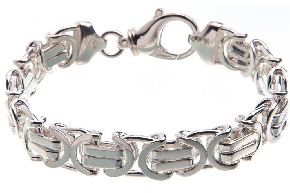 Silberkettenstore Silberarmband Königskette Armband, flach 11mm - 925 Silber, Länge wählbar