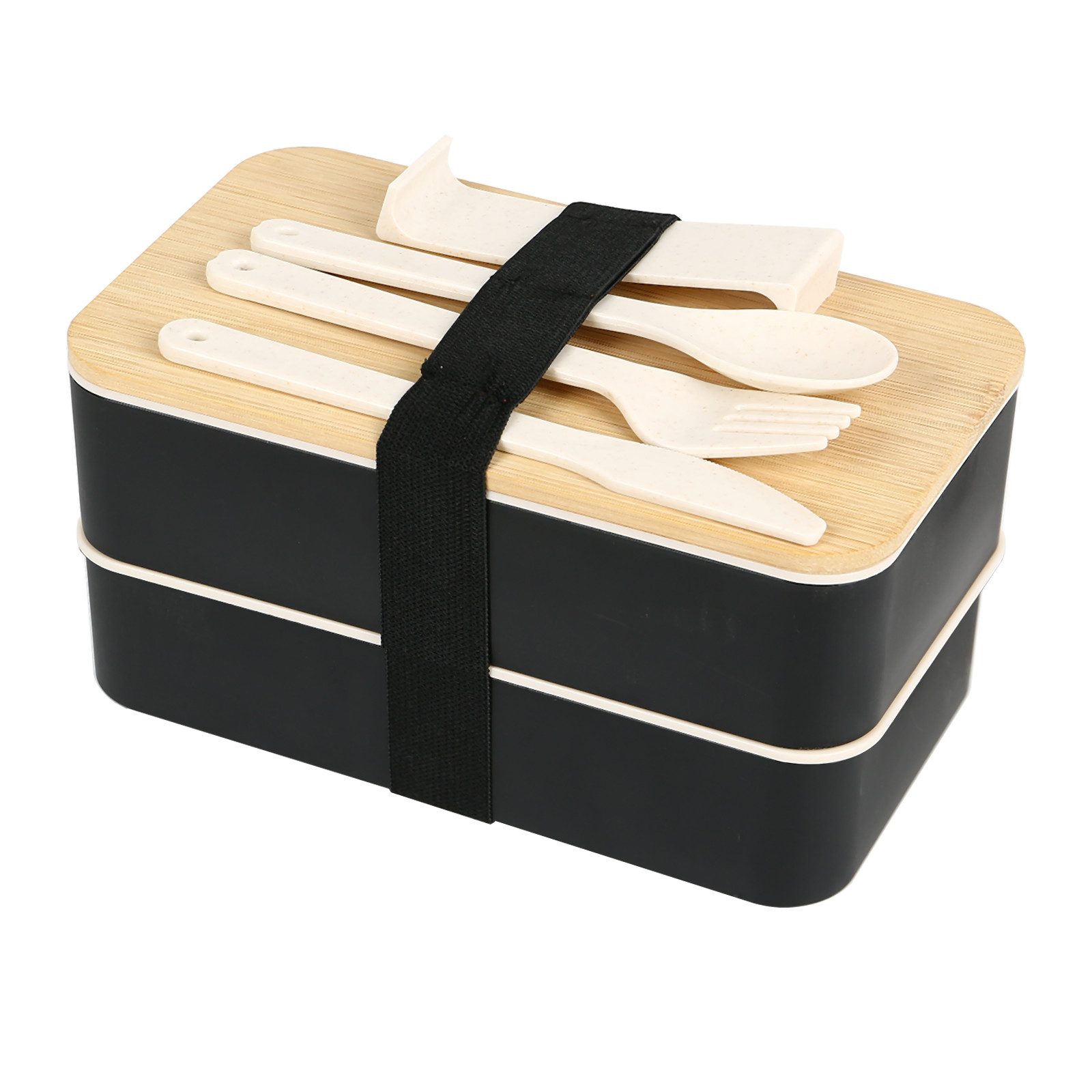 Lunchbox schwarz Lunch-Box im japanischen Stil, 1800ml /1200ml