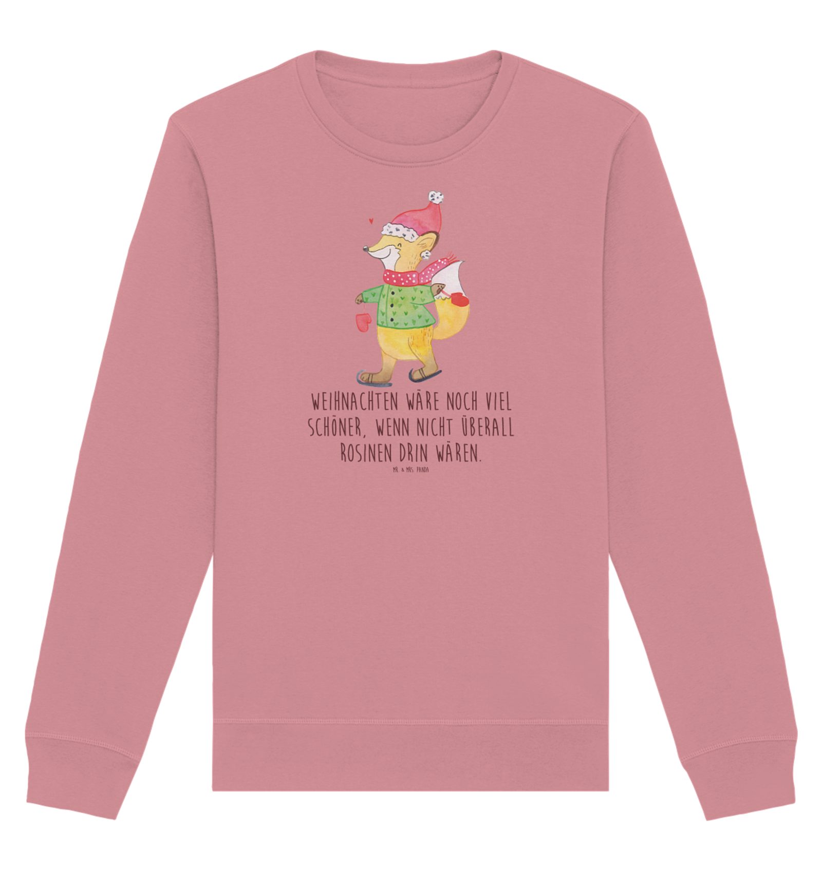 Longpullover Fuchs Schlittschuhe Größe XL - Canyon Pink - Geschenk, Unisex, Sweat