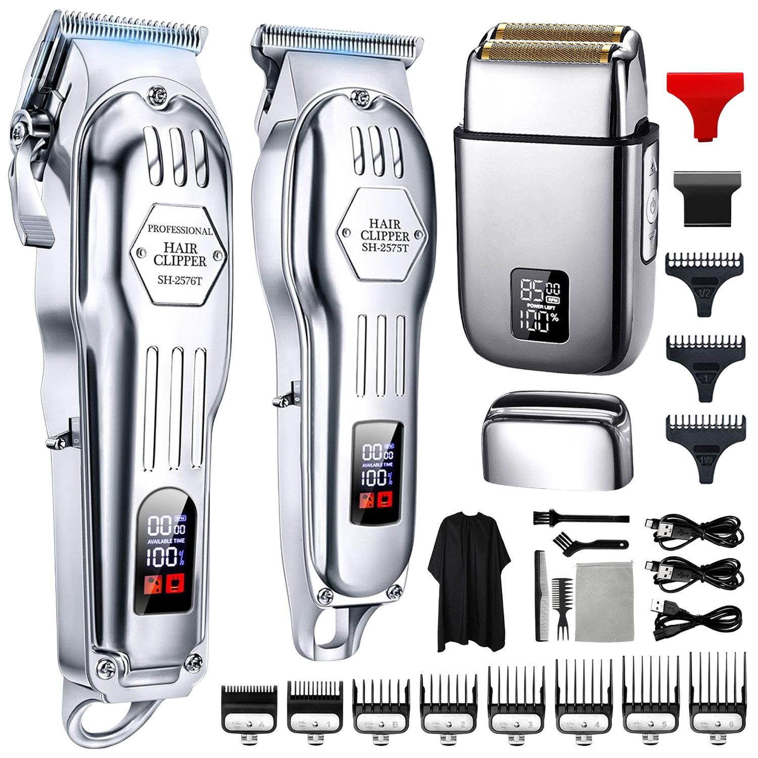 ANYSUN Haarschneider Profi Haar- und Bartschneider Elektrisch Haarschneidemaschine Set, Rasierer Elektrisch & Bartschneider Kit Haartrimmer Herren, Akku/Netz