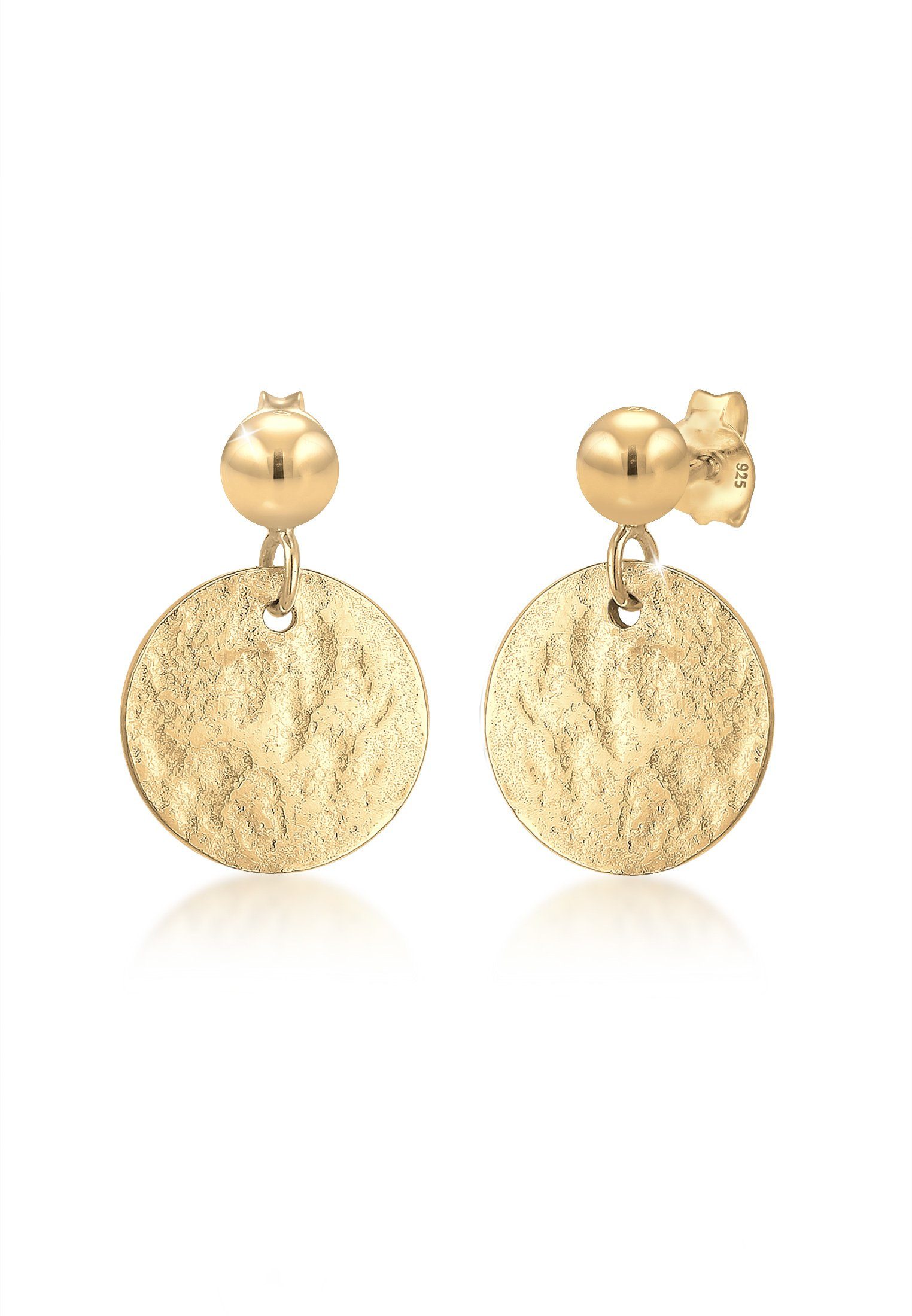 Elli Paar Ohrhänger Ohrhänger Plättchen Gehämmert Matt 925er Silber, Geo günstig online kaufen