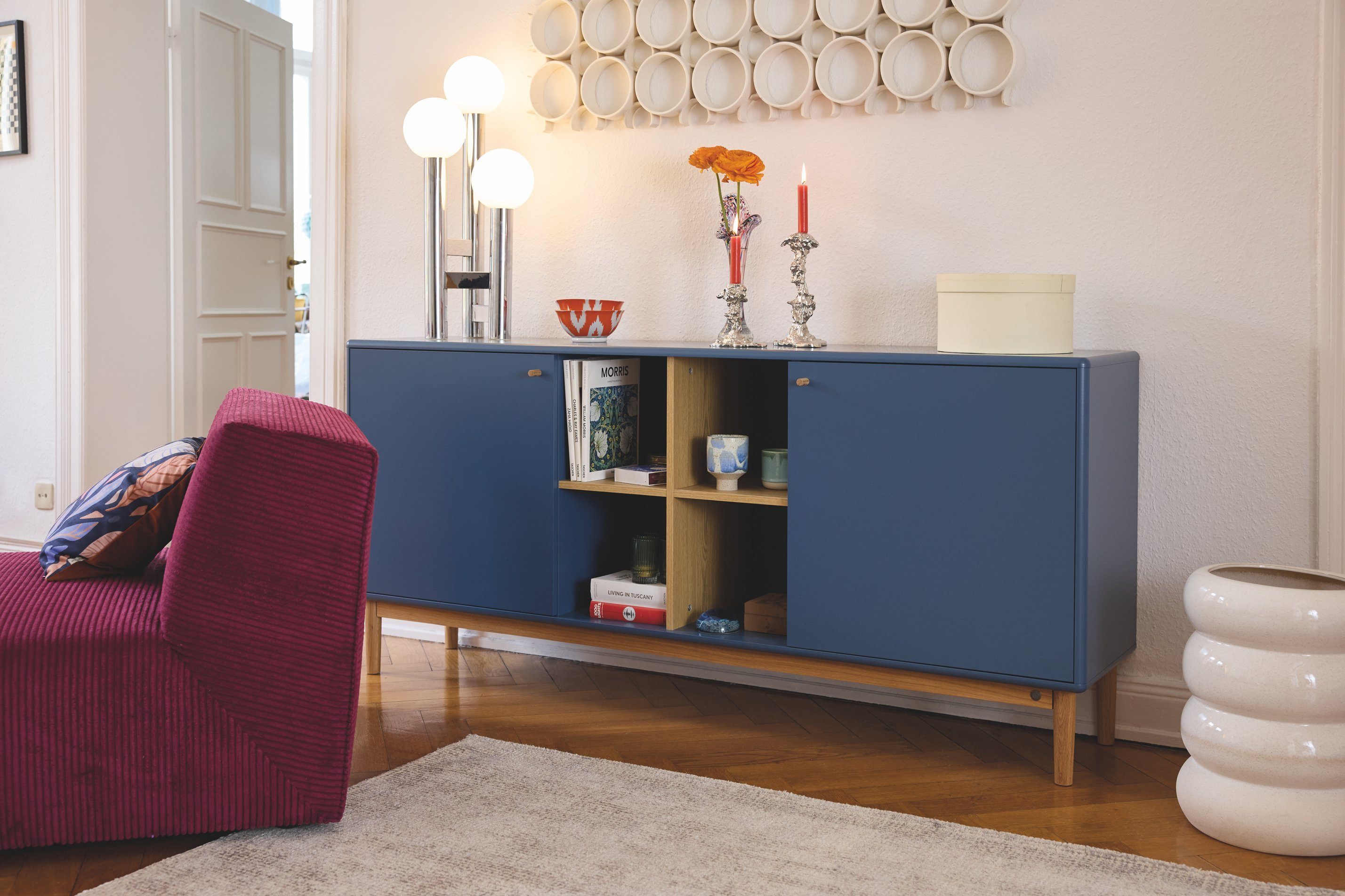 TOM TAILOR HOME Sideboard COLOR LIVING Large Sideboard - in drei schönen Farben - letzte Stücke, gerundete Kanten aus hochwertig lackiertem MDF, stylischer Stauraum