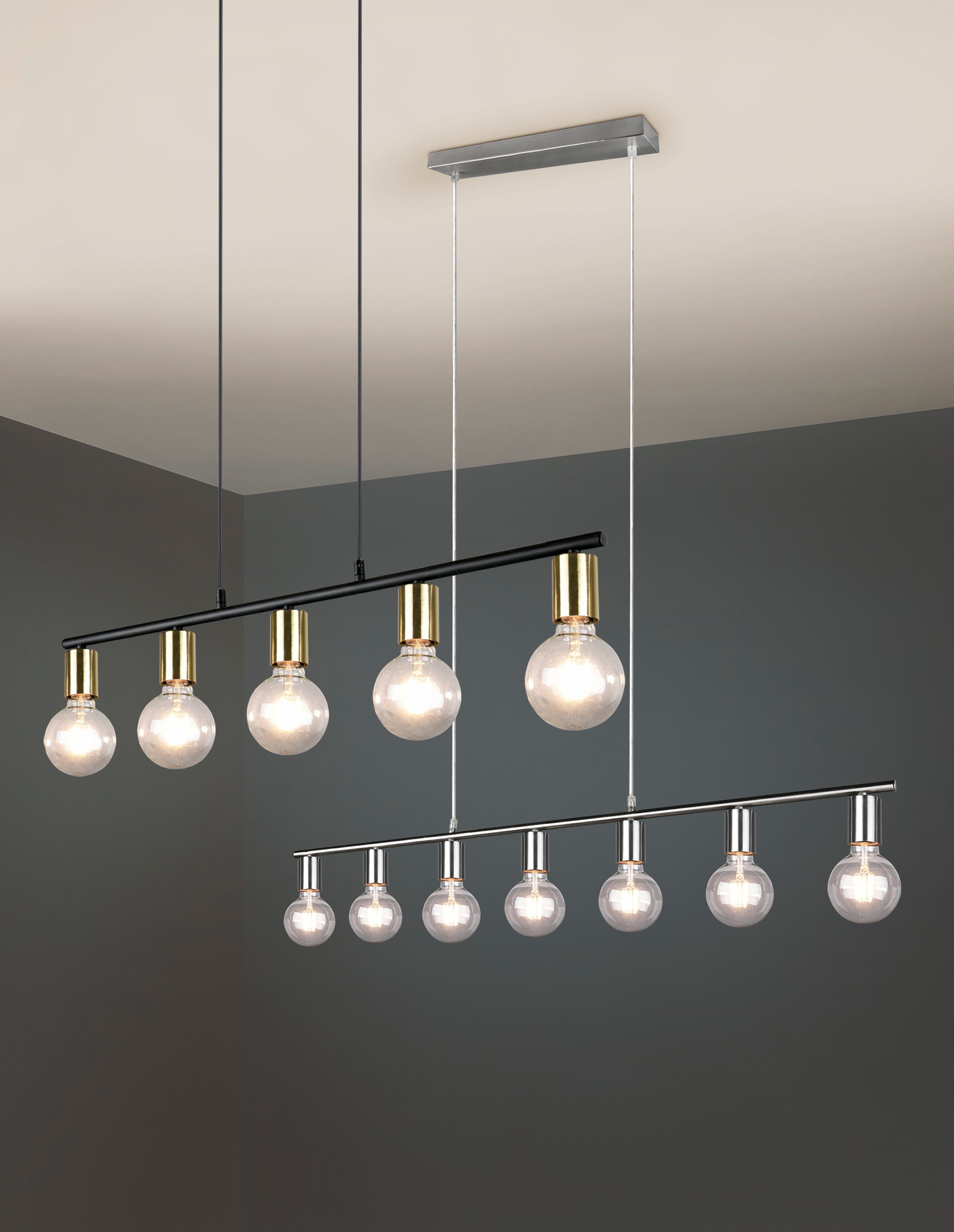 Reality Leuchten TRIO Küche Leuchten E27-Leuchtmittel Wohnbereich Pendelleuchte frei wählbar, Leuchtmittel, und ohne ideal VANNES, für