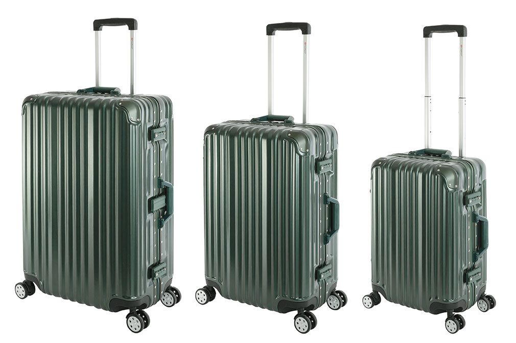 Travelhouse Trolleyset London, 4 Rollen, (Spar-Set, 3 tlg., Hartschalen-Trolley Set), TSA Zahlenschloss Alu-Rahmen Schnappverschluss Polycarbonat-Hartschale