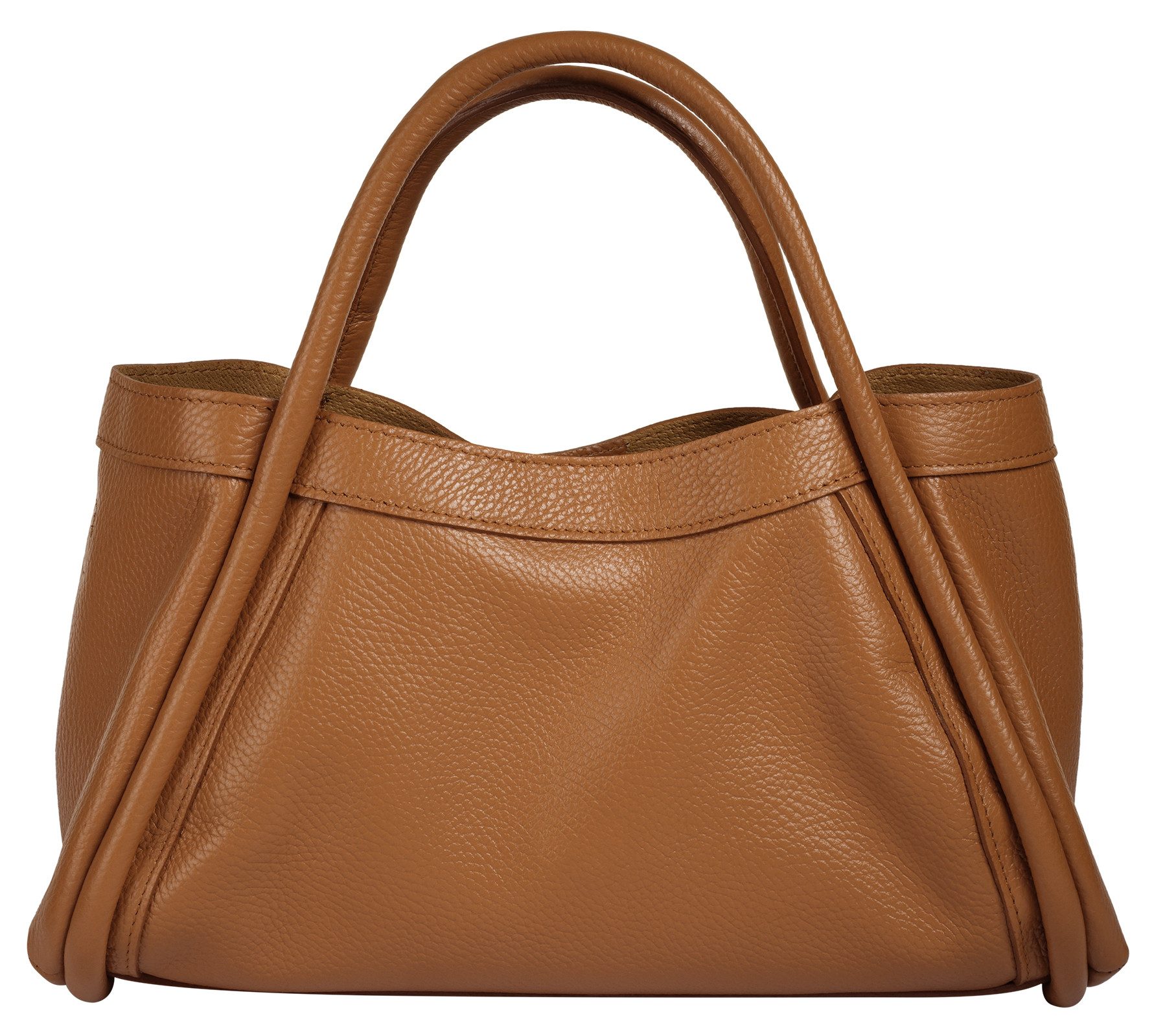 Cluty Henkeltasche 2 in 1, echt Leder, Made in Italy