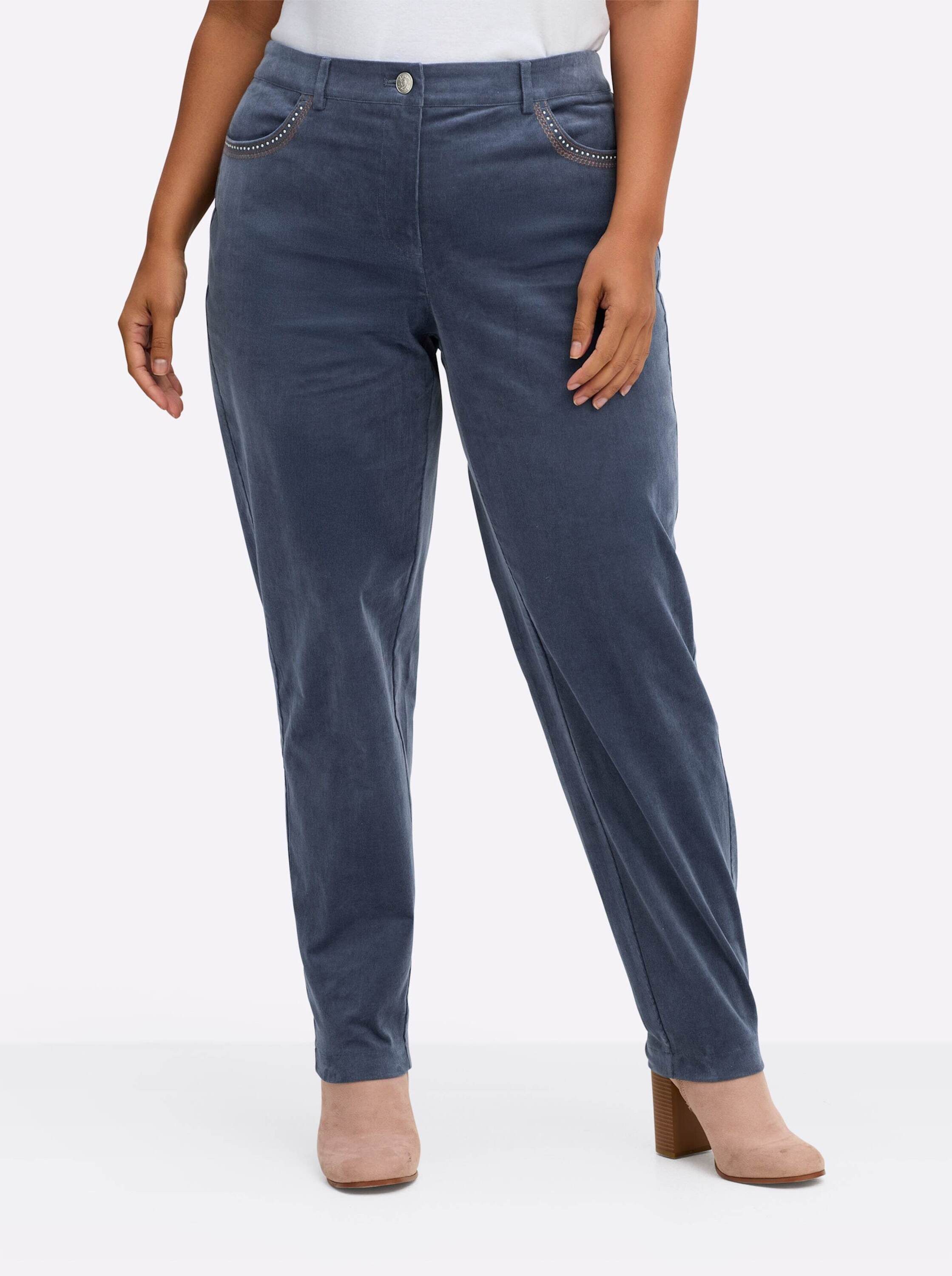 Sheego Jerseyhose Chinohose