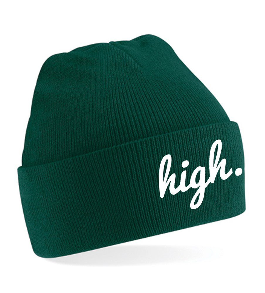 Blondie & Brownie Beanie Unisex Erwachsenen Mütze High 420 Flaschengrün