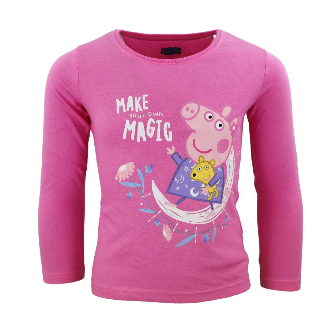 Peppa Pig Schlafanzug Peppa 116 Schlafanzug Mädchen Wutz langarm Rosa bis Pyjama Gr. Kinder 92