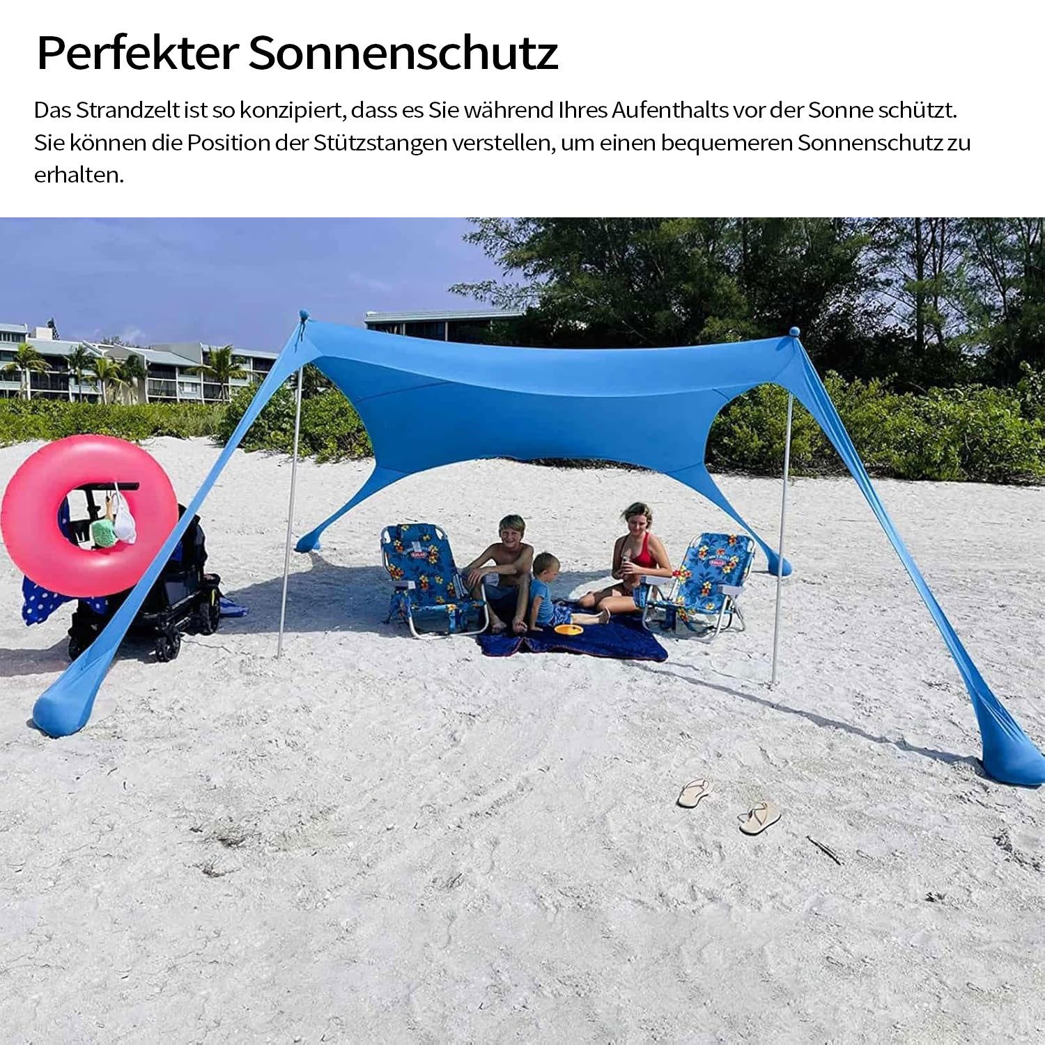 Refttenw Strandmuschel Strandzelt Pop-Up Campingzelt UV-Schutz günstig online kaufen