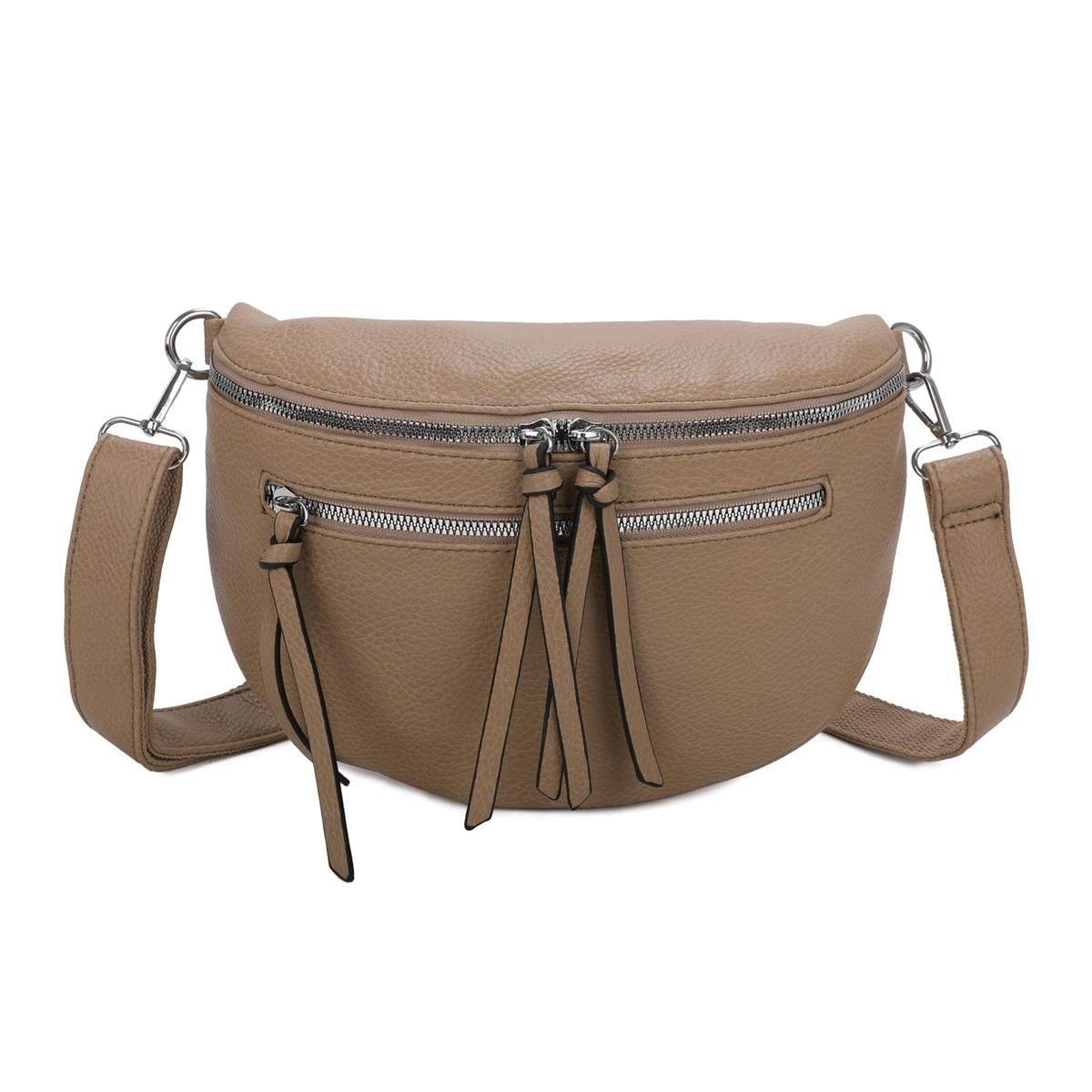 ITALYSHOP24 Bauchtasche Damen Gürteltasche Hüfttasche Bodybag günstig online kaufen