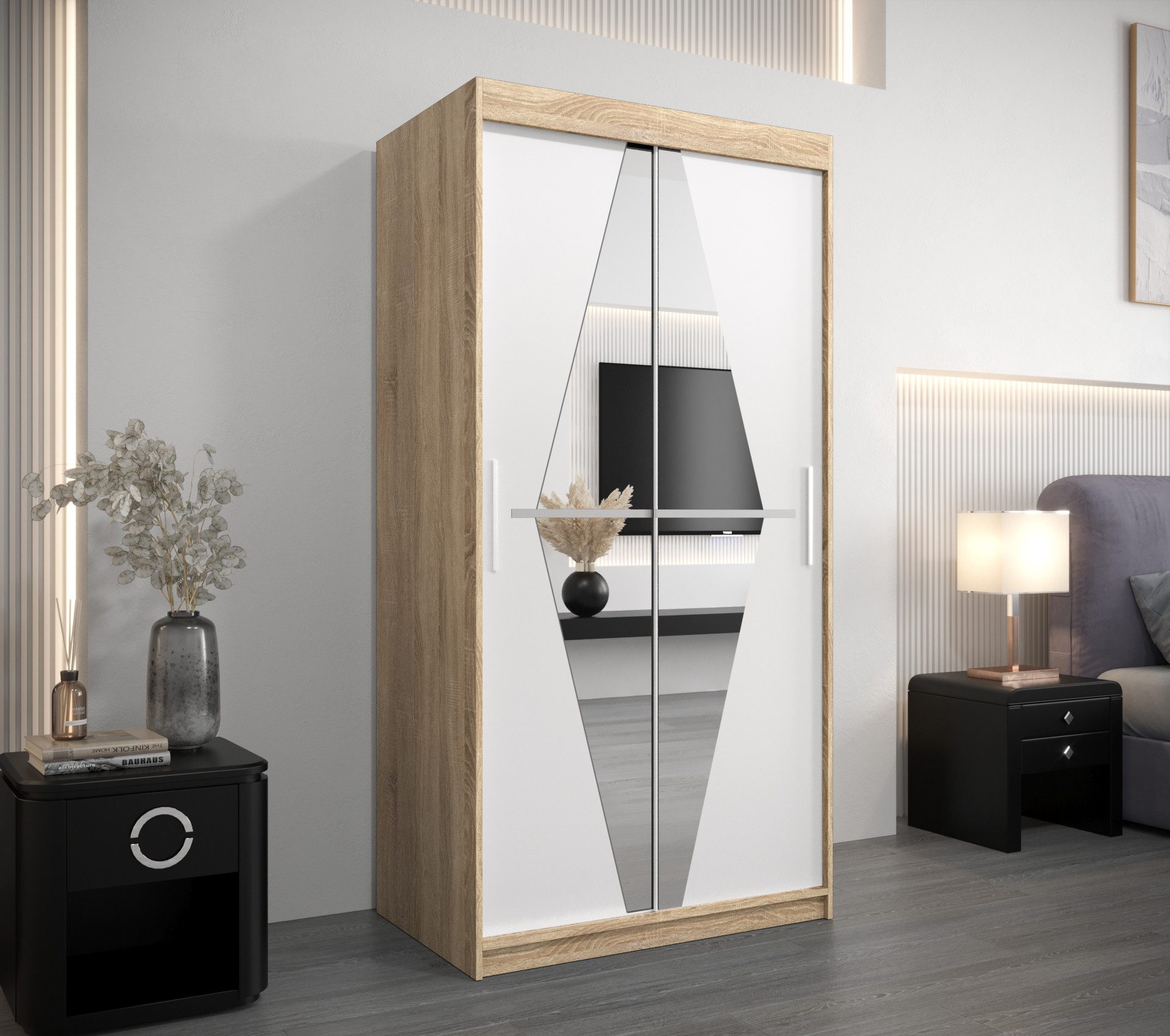 MOEBLO Schiebetürenschrank BOLA (mit Spiegel, mit/ günstig online kaufen